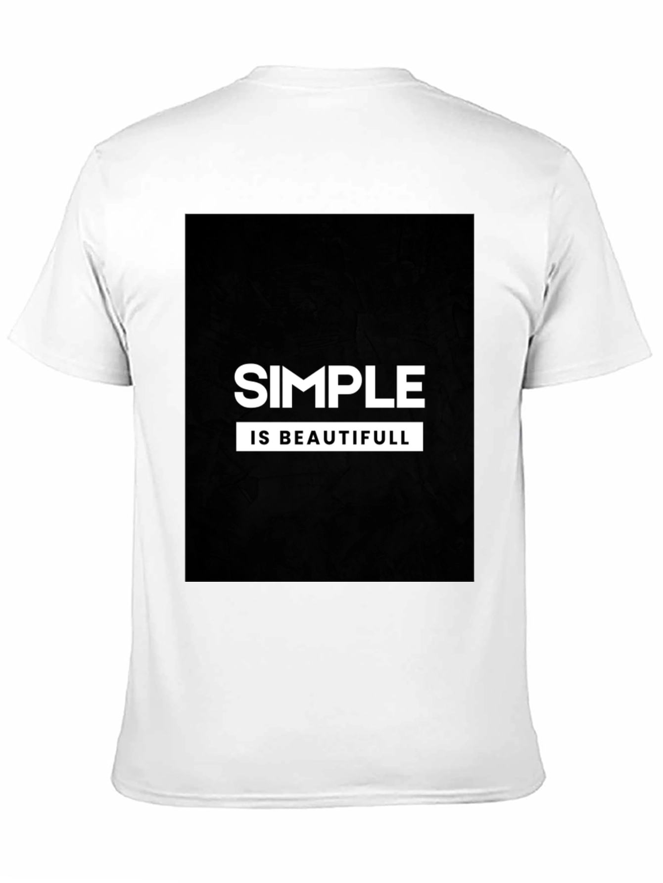 Simple is Beautiful T-Shirt - Black Casual Tee