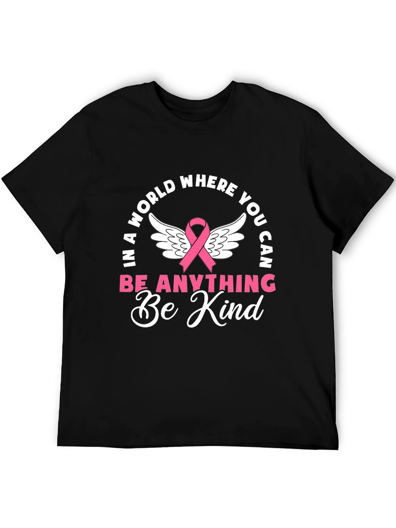Be Kind Graphic T-Shirt - Breast Cancer Awareness