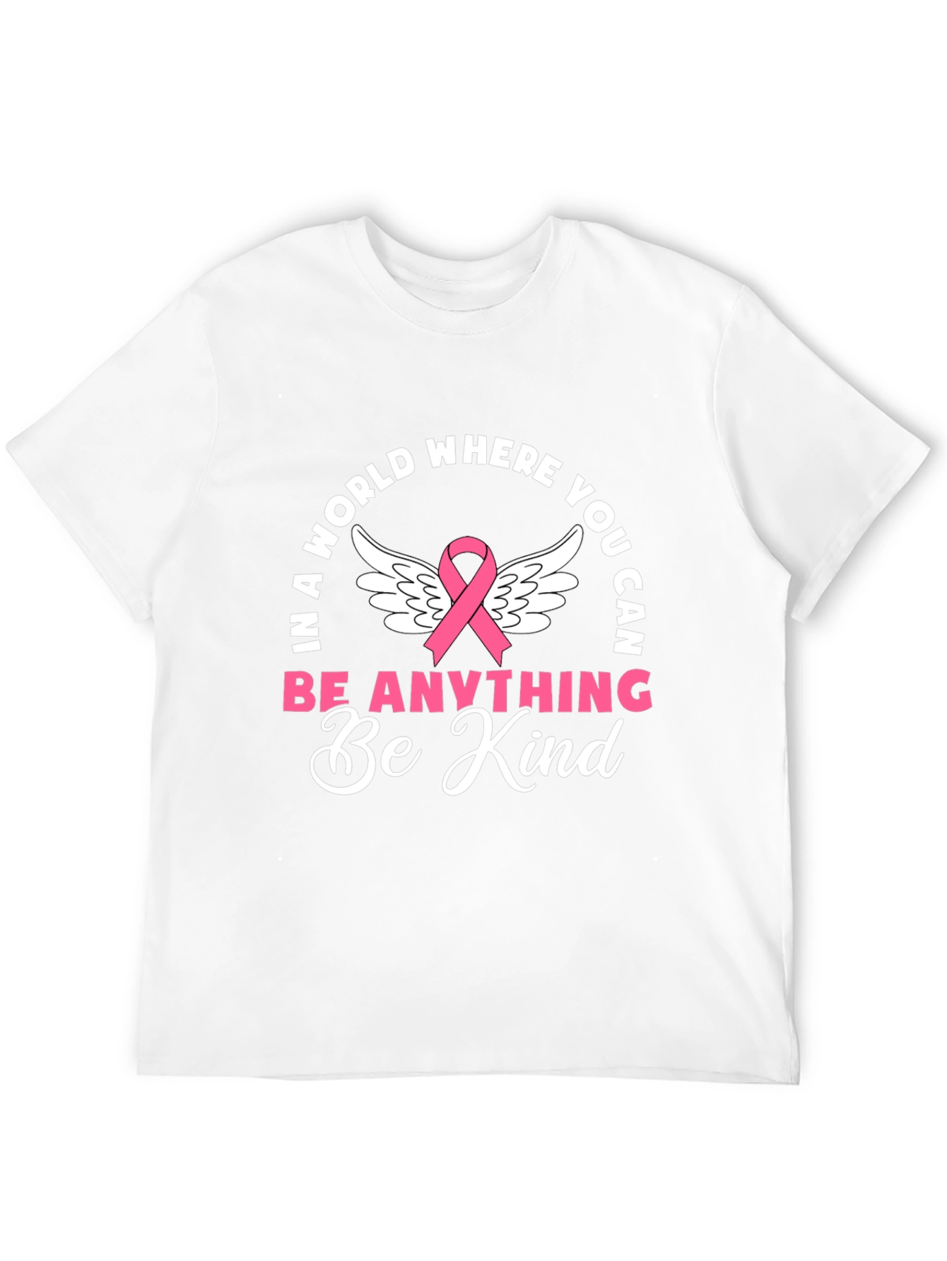 Be Kind Graphic T-Shirt - Breast Cancer Awareness
