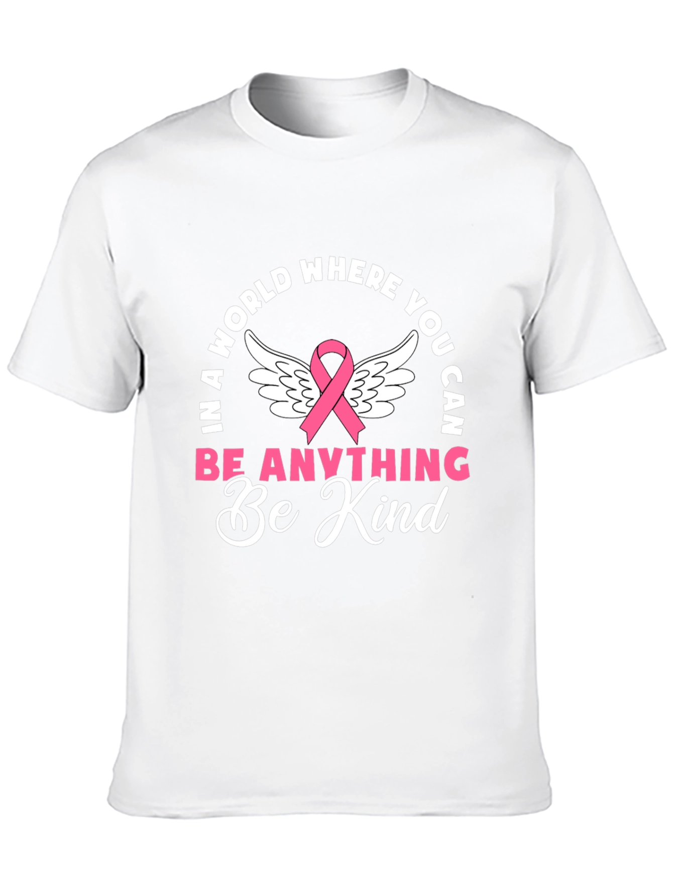 Be Kind Graphic T-Shirt - Breast Cancer Awareness