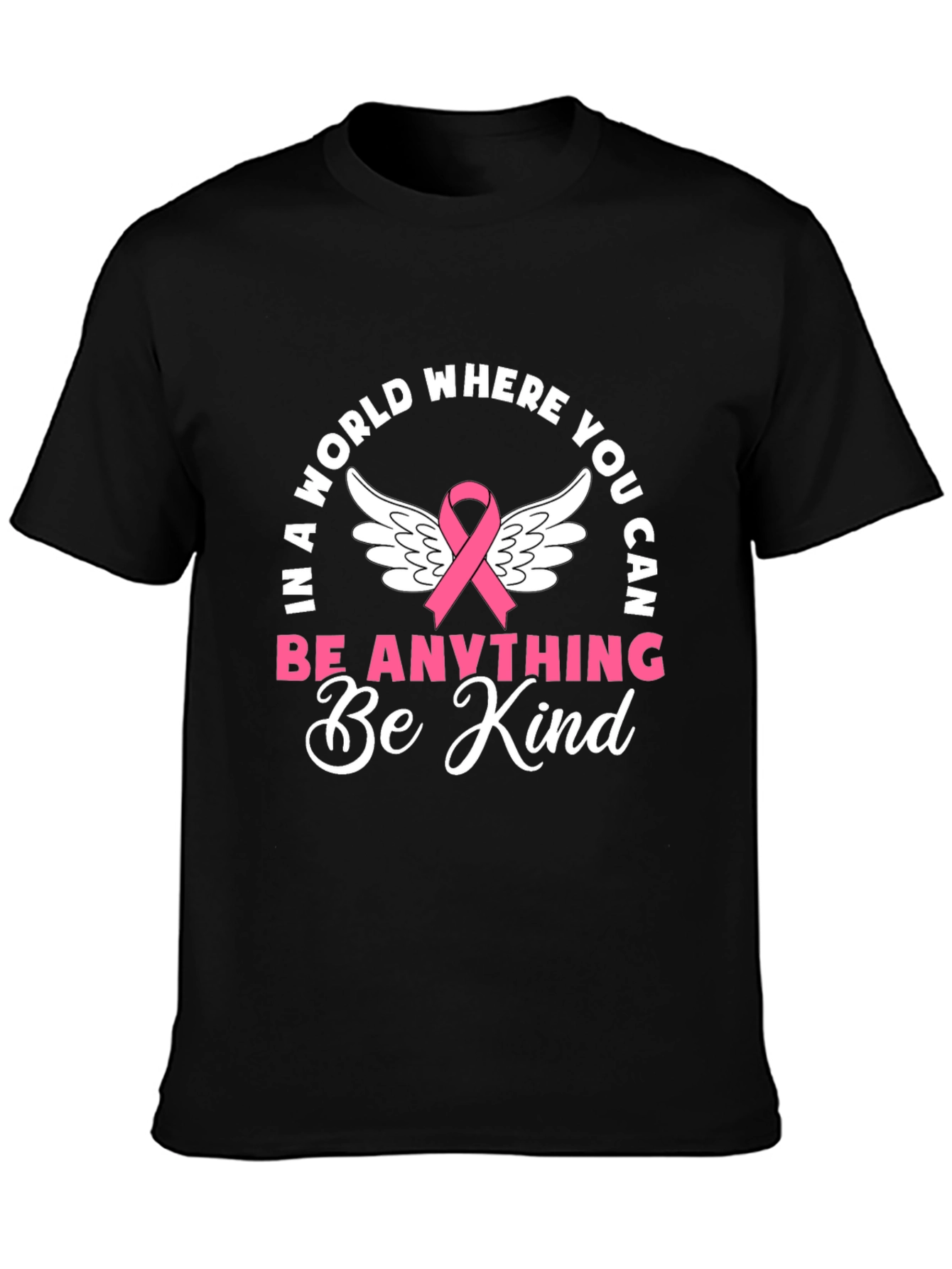 Be Kind Graphic T-Shirt - Breast Cancer Awareness