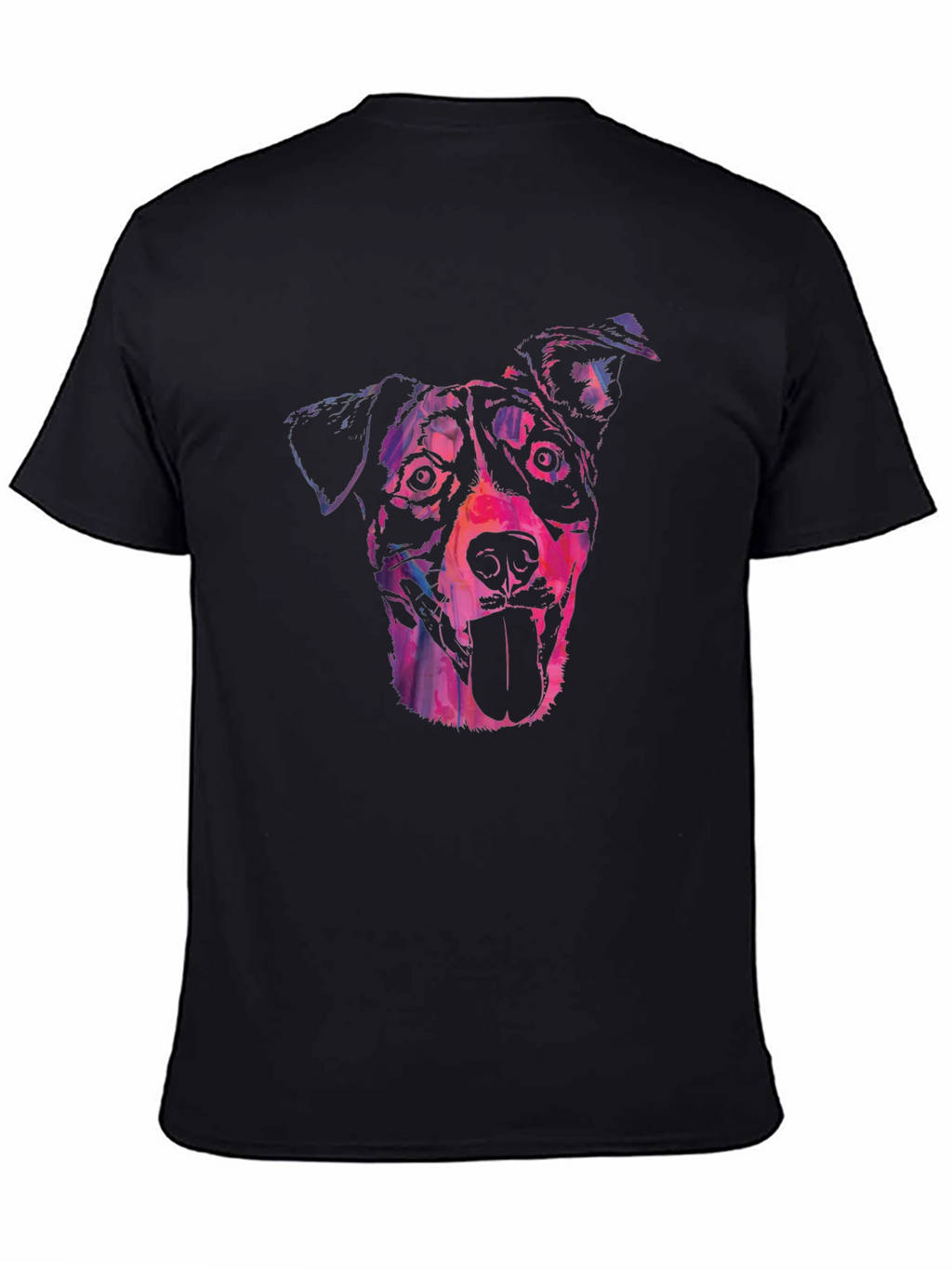 Dog Portrait Graphic Black Tee