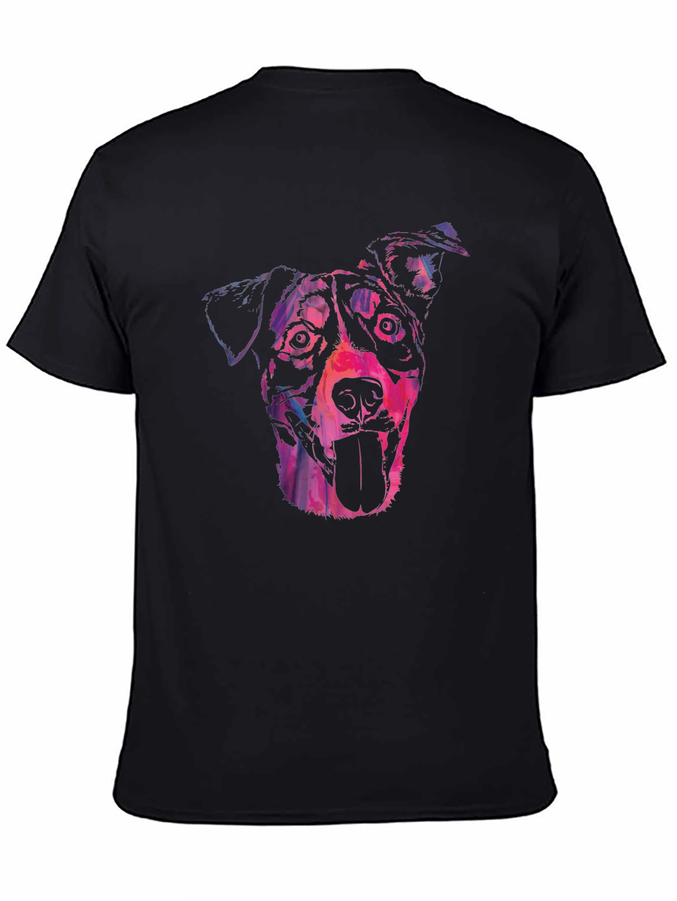 Dog Portrait Graphic Black Tee