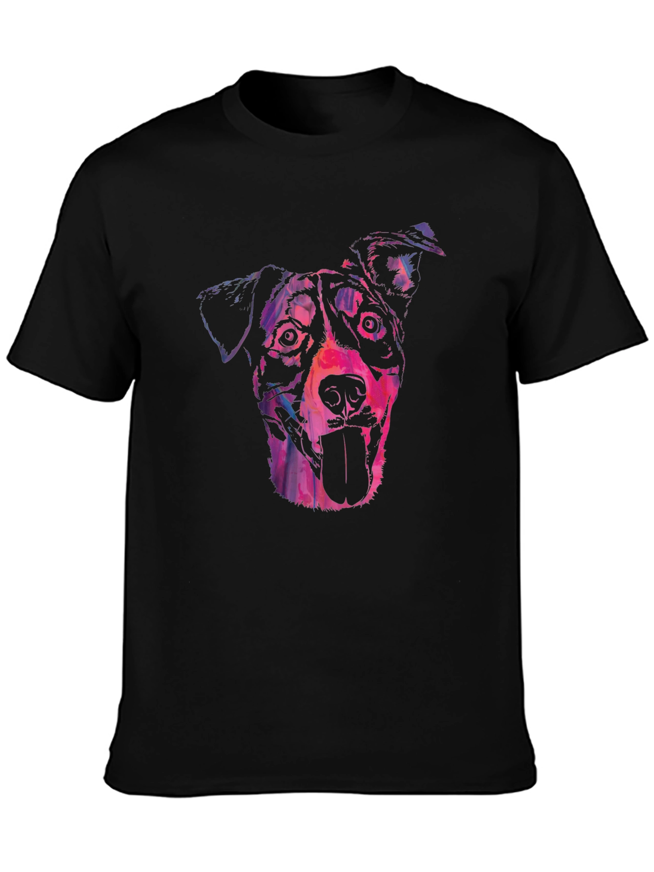 Dog Portrait Graphic Black Tee