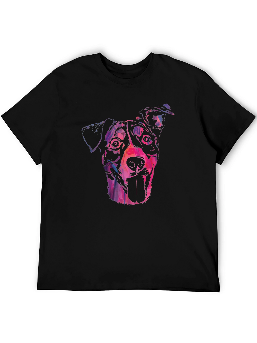 Dog Portrait Graphic Black Tee