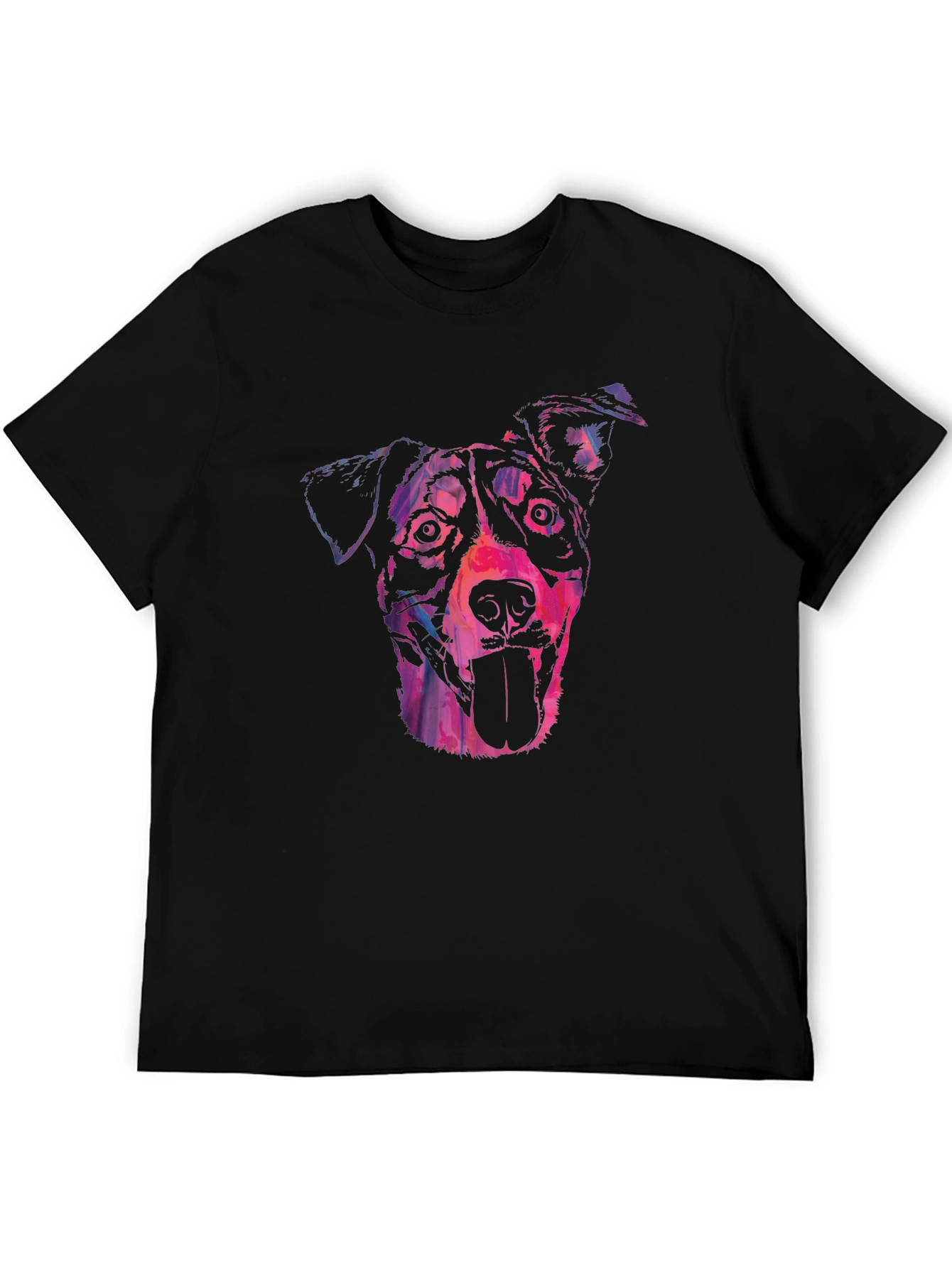 Dog Portrait Graphic Black Tee