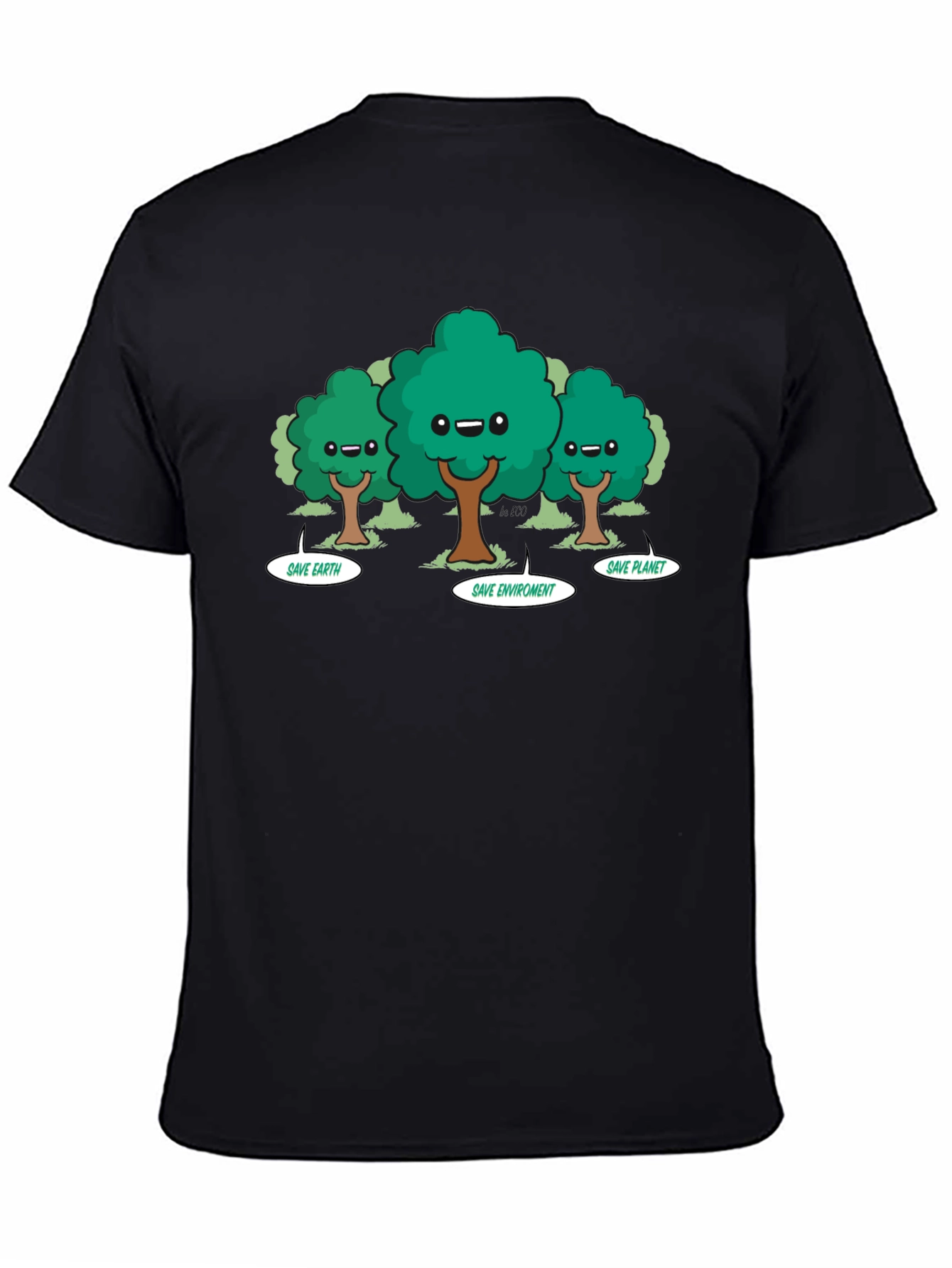 Eco-Friendly Cartoon Trees T-Shirt