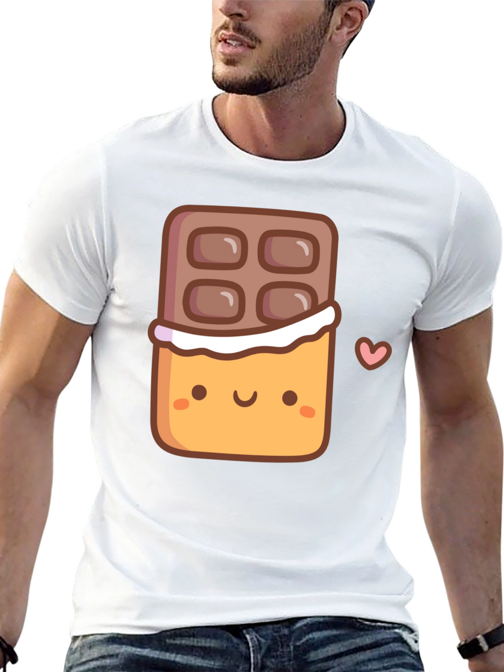 Cute Chocolate Bar Graphic T-Shirt