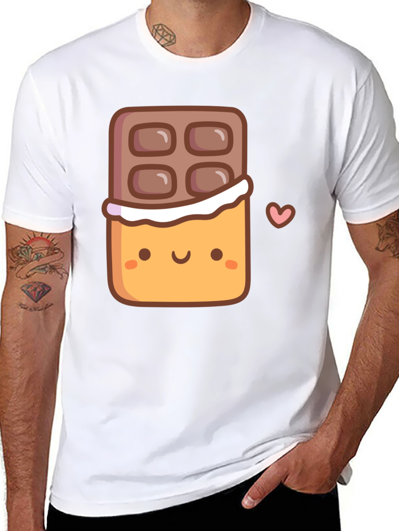 Cute Chocolate Bar Graphic T-Shirt