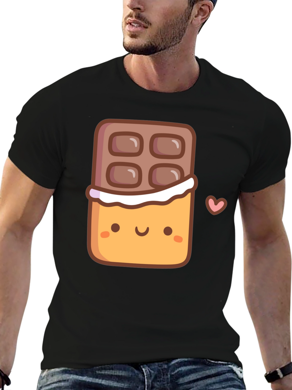 Cute Chocolate Bar Graphic T-Shirt