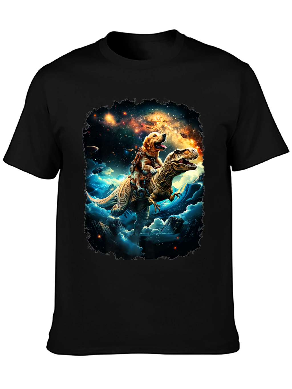 Dog Riding Dinosaur T-Shirt