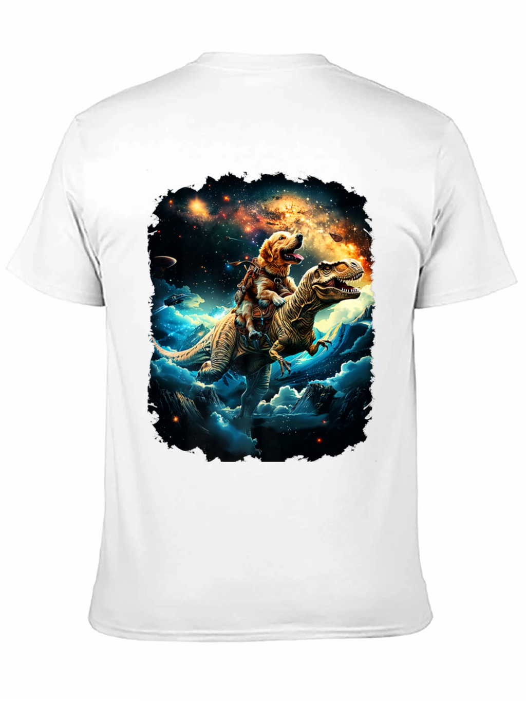 Dog Riding Dinosaur T-Shirt
