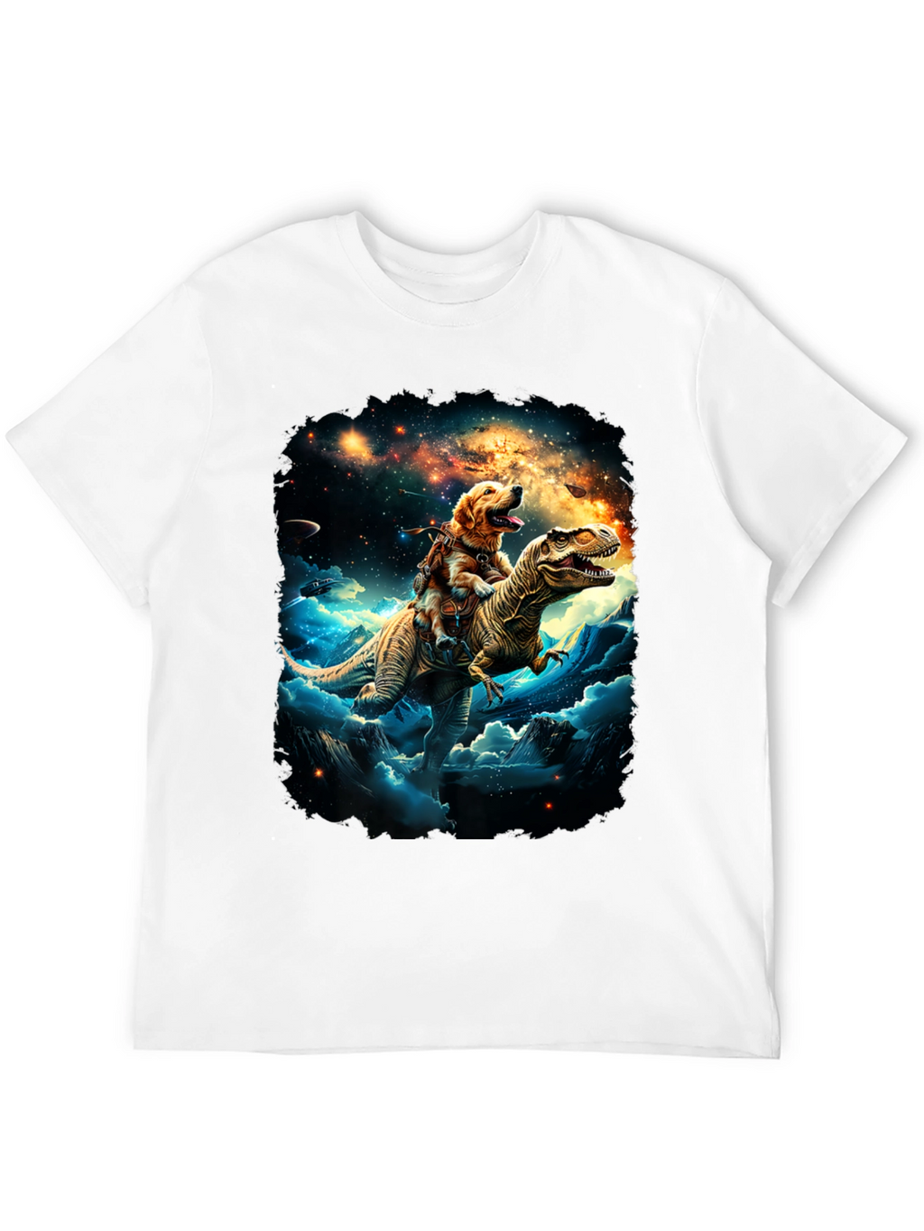 Dog Riding Dinosaur T-Shirt