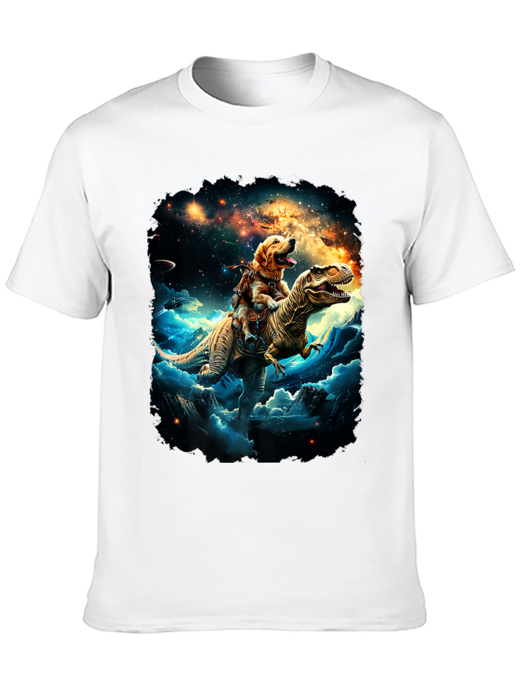 Dog Riding Dinosaur T-Shirt