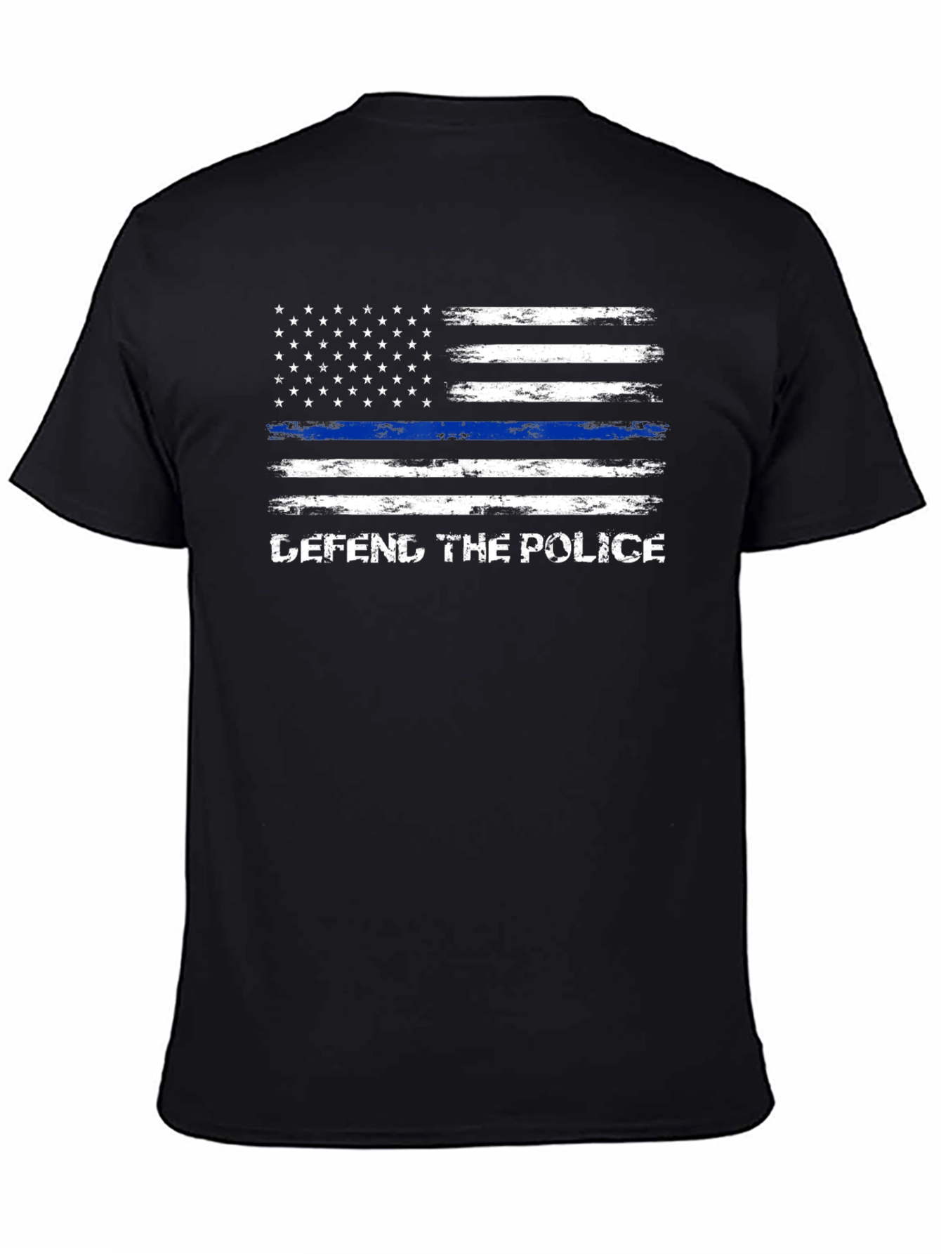 Defend The Police T-Shirt - Thin Blue Line Flag