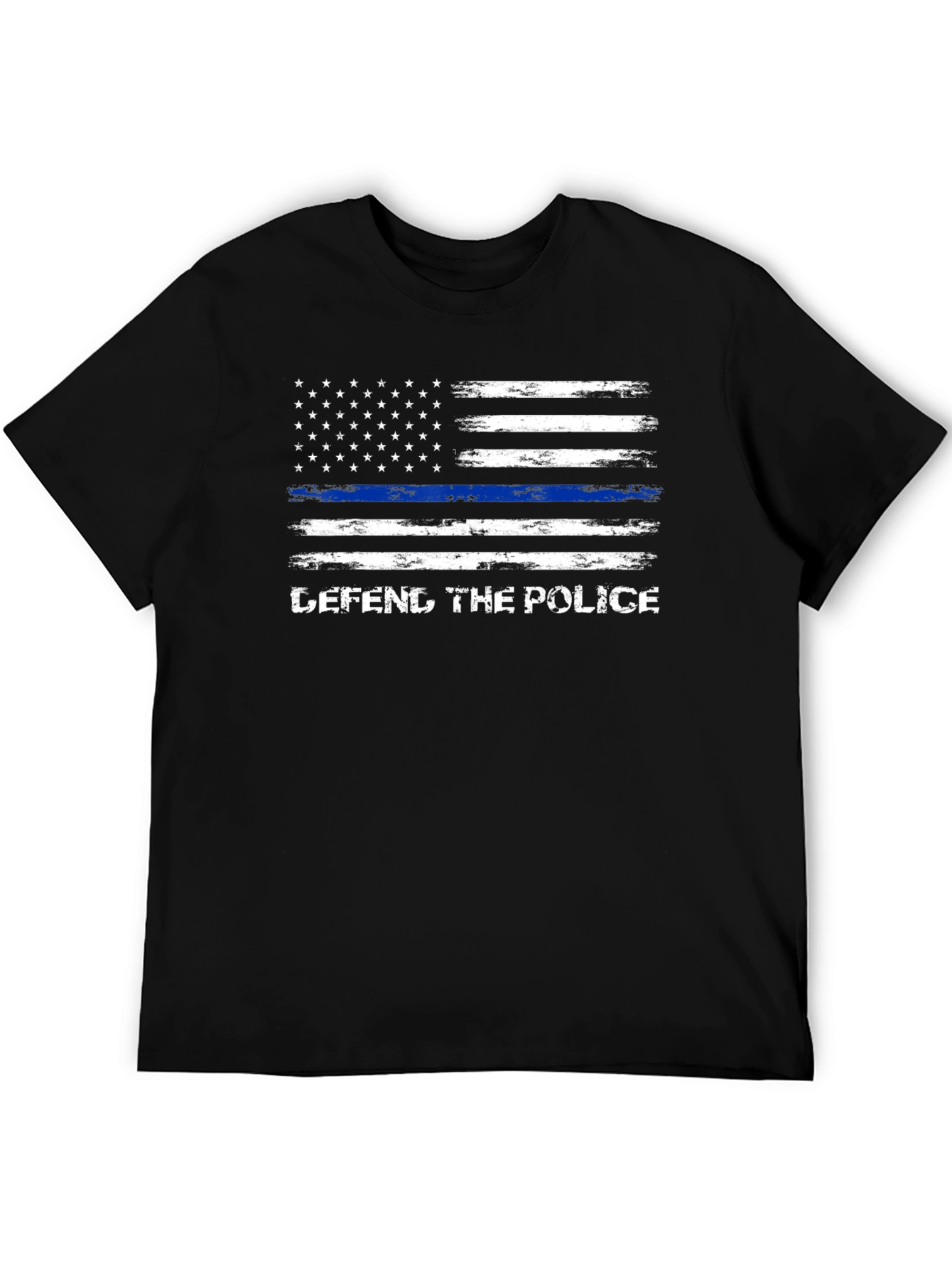 Defend The Police T-Shirt - Thin Blue Line Flag
