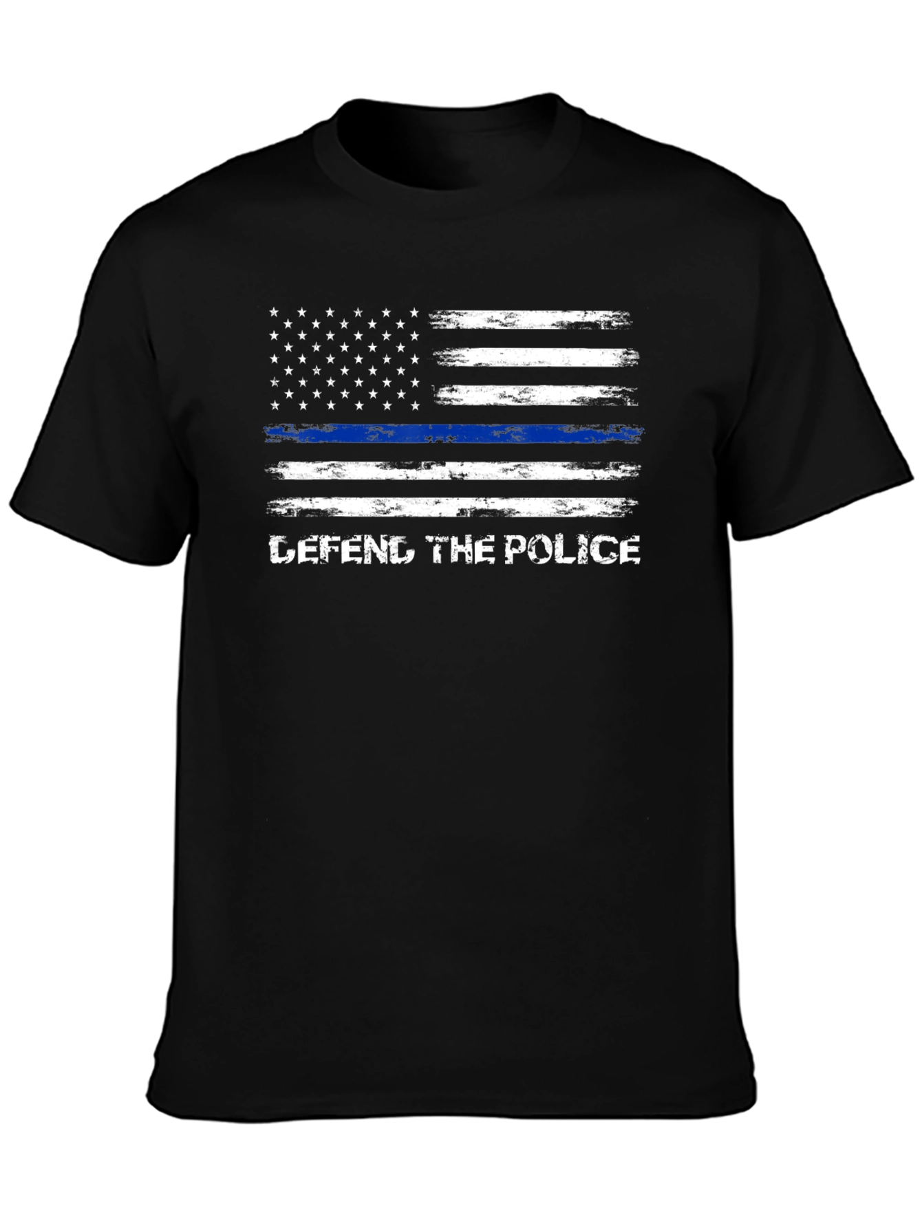 Defend The Police T-Shirt - Thin Blue Line Flag
