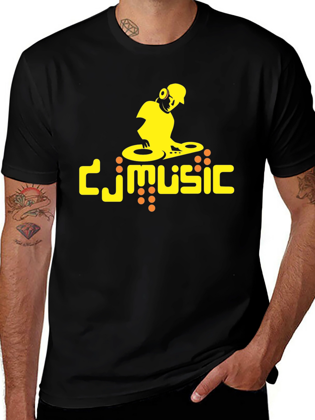 DJ Music Black T-Shirt