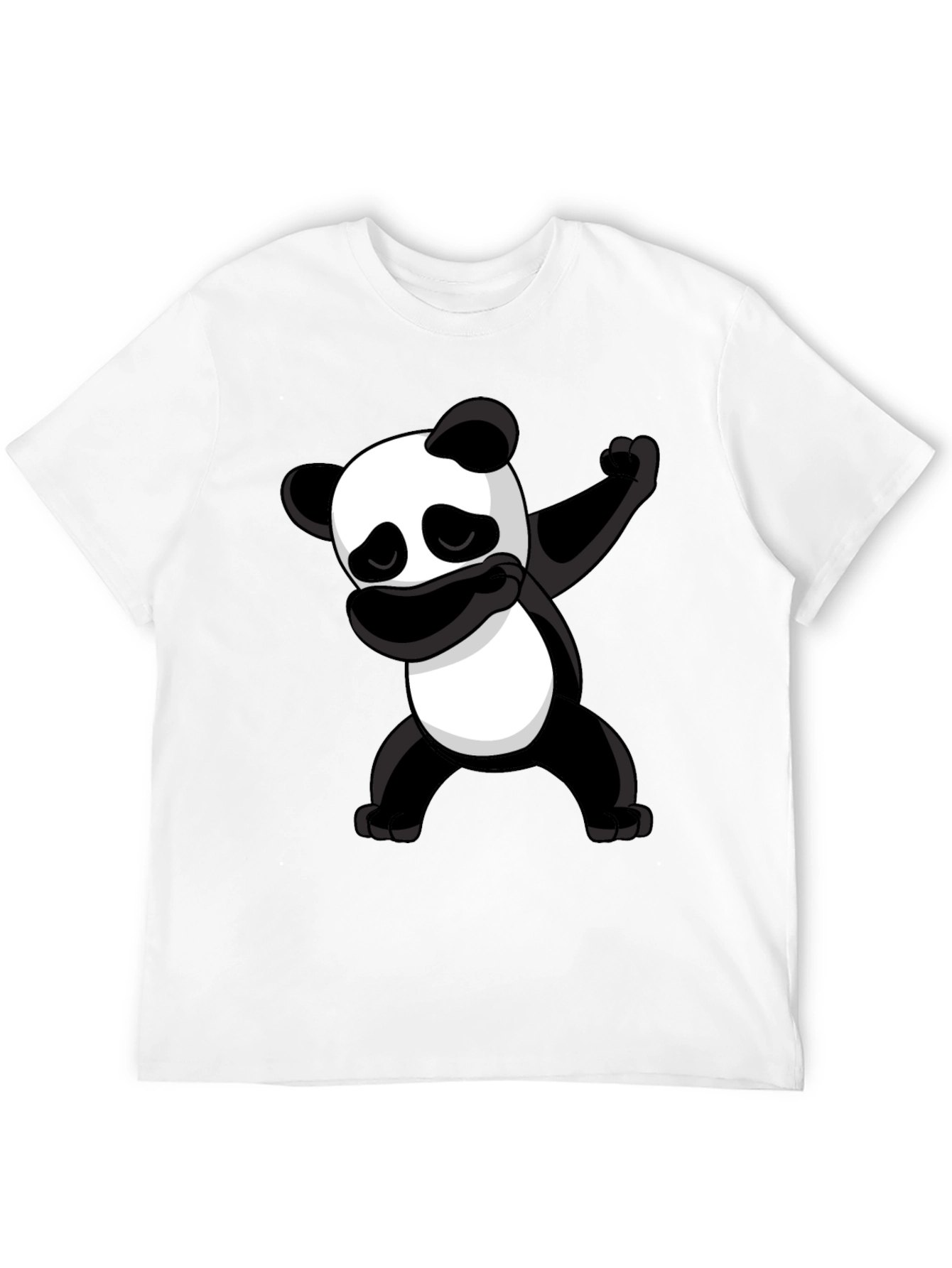 Dabbing Panda Graphic Tee - Black Cotton T-Shirt