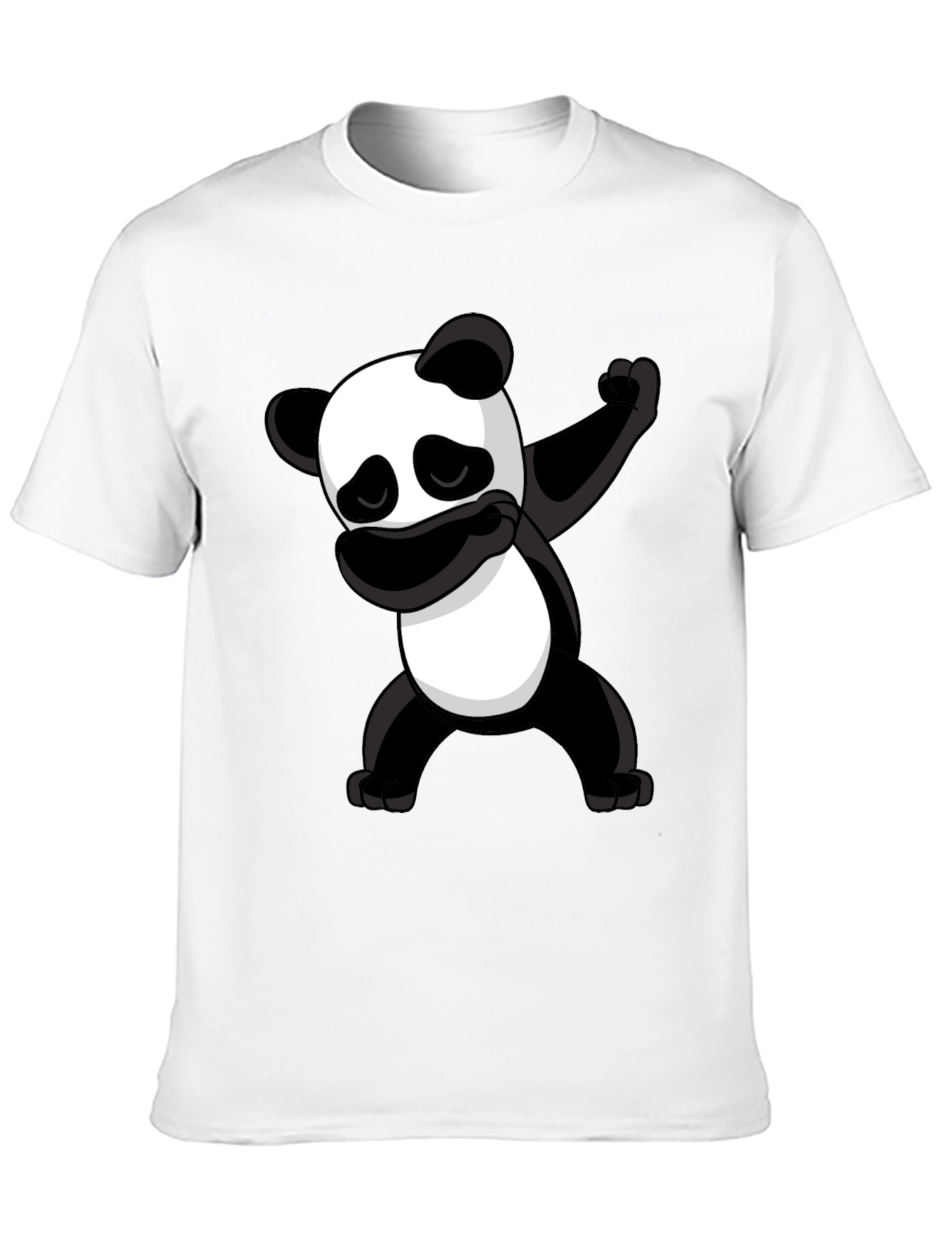 Dabbing Panda Graphic Tee - Black Cotton T-Shirt