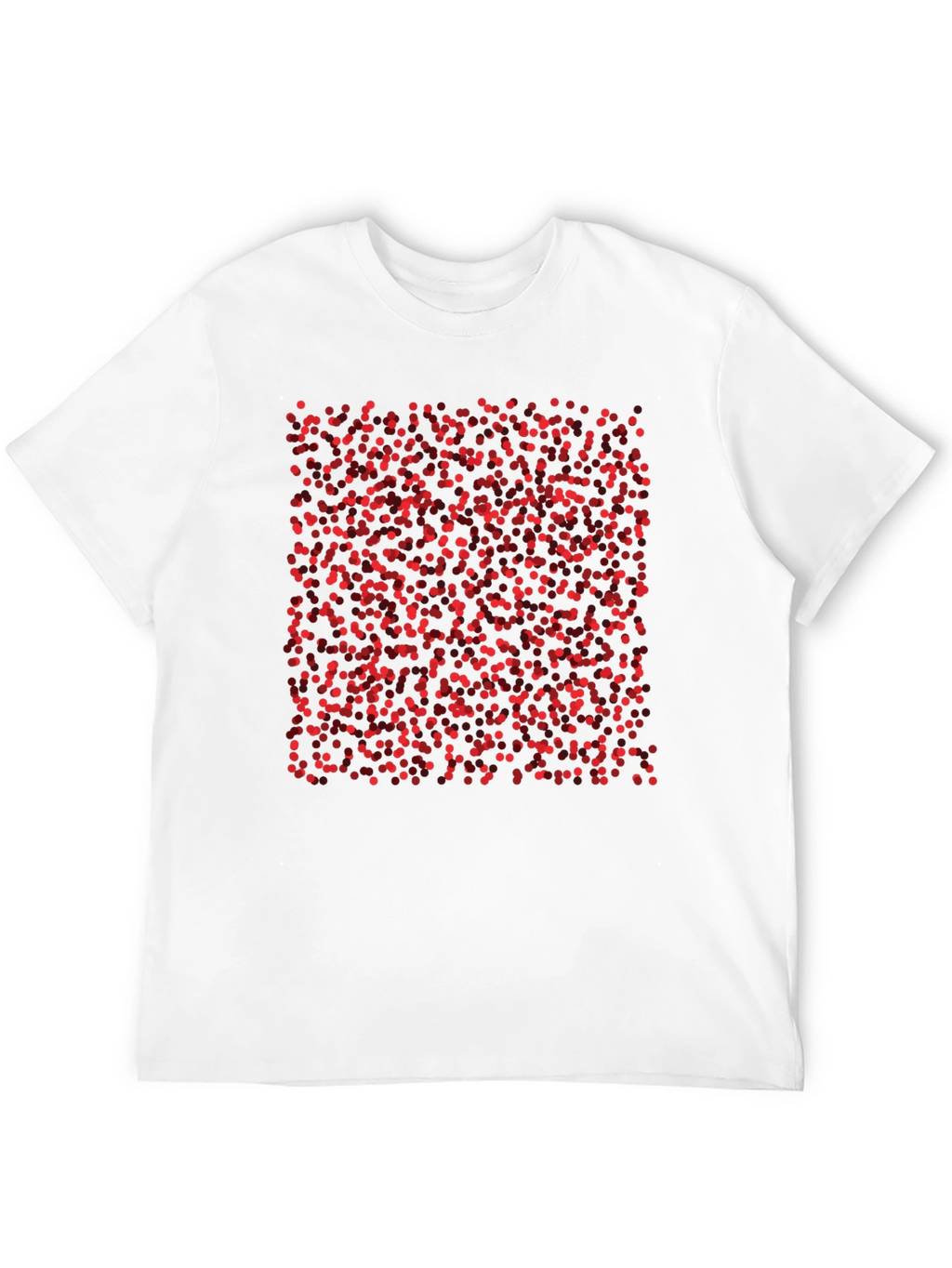 Abstract Red Dots Black T-Shirt