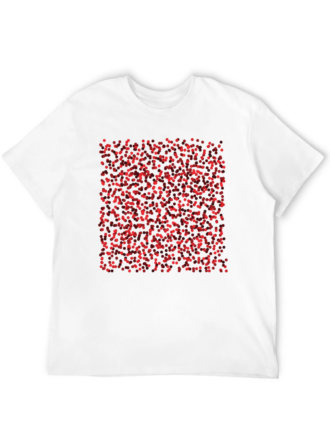 Abstract Red Dots Black T-Shirt