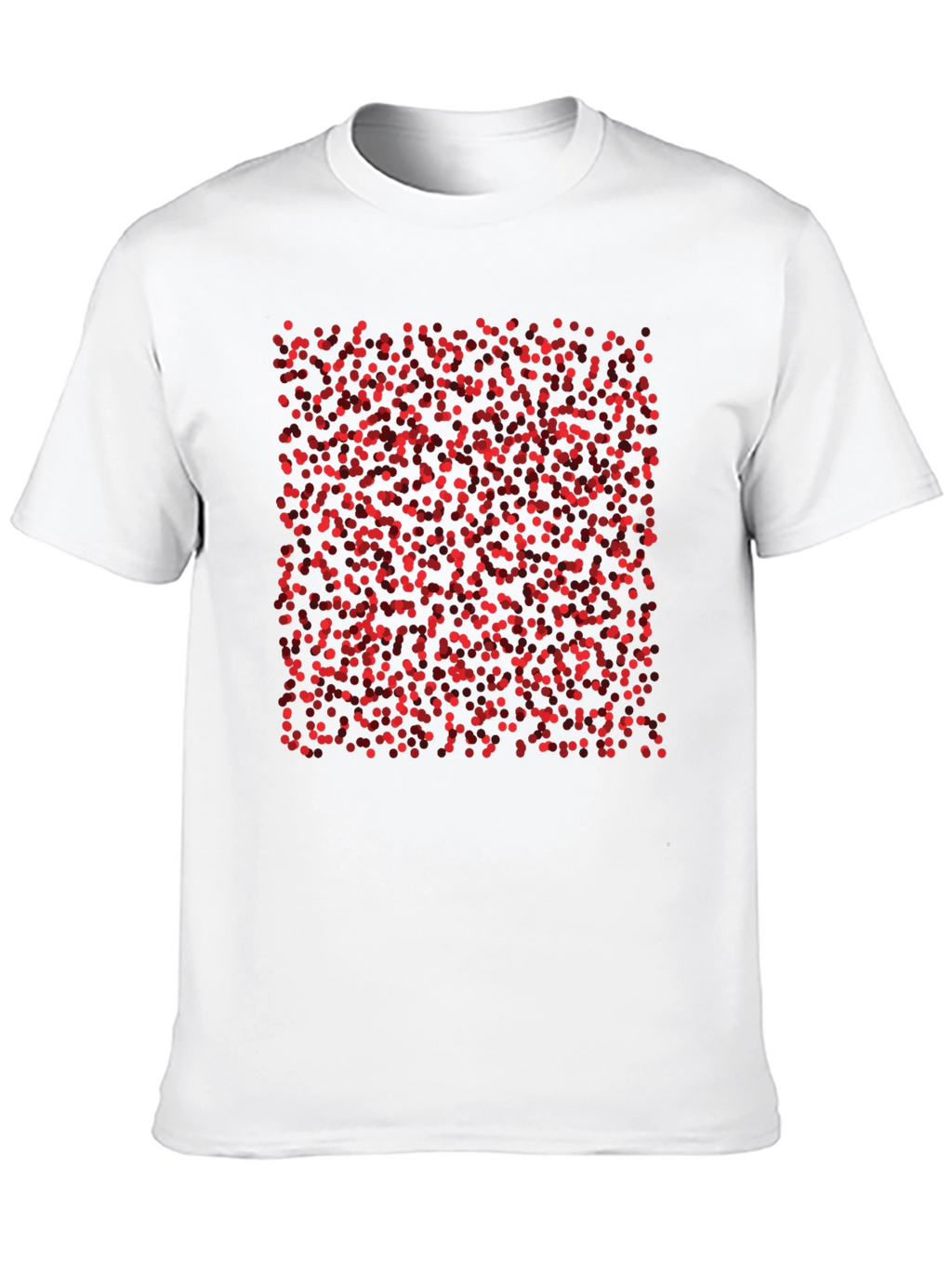 Abstract Red Dots Black T-Shirt