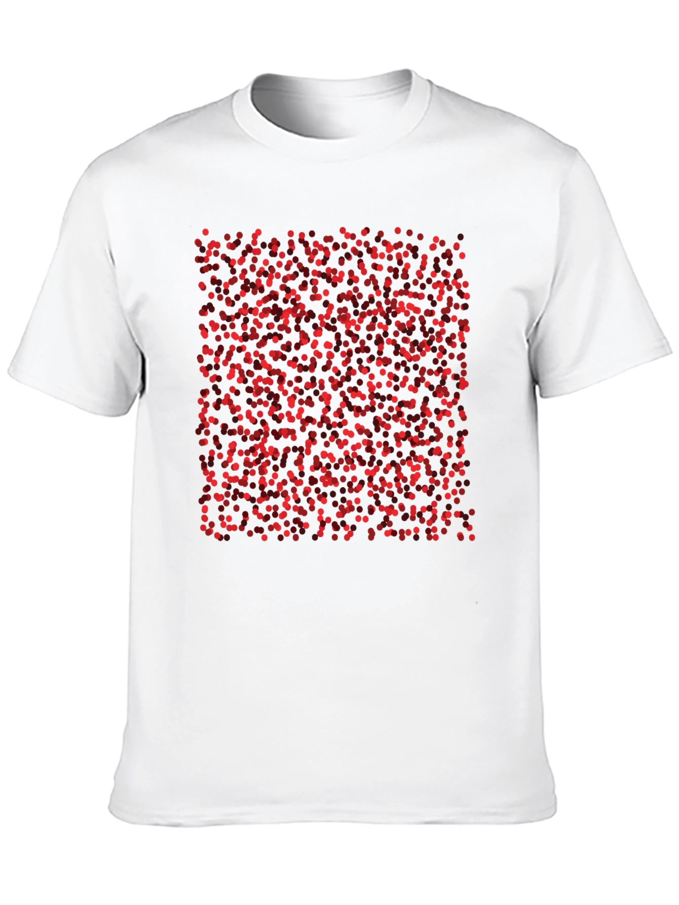 Abstract Red Dots Black T-Shirt