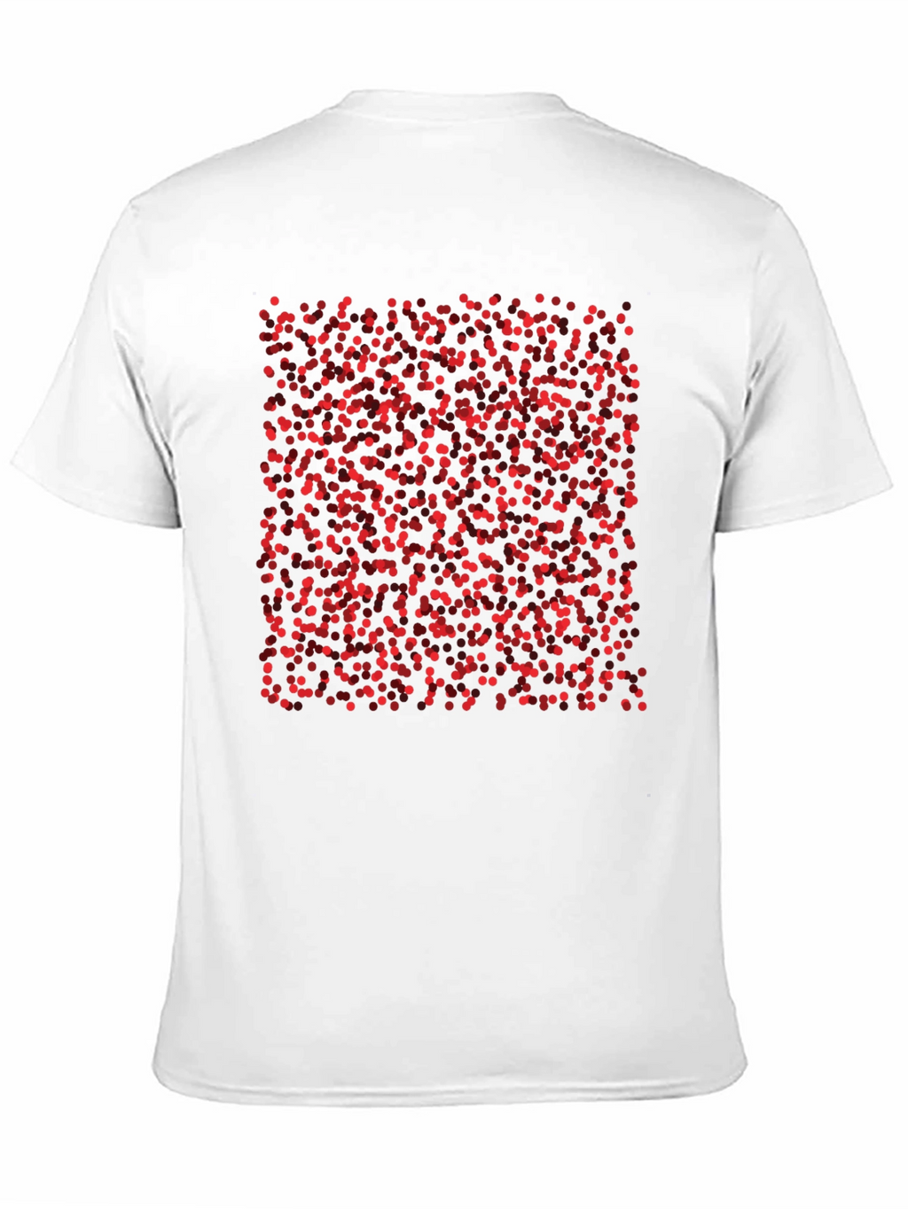 Abstract Red Dots Black T-Shirt