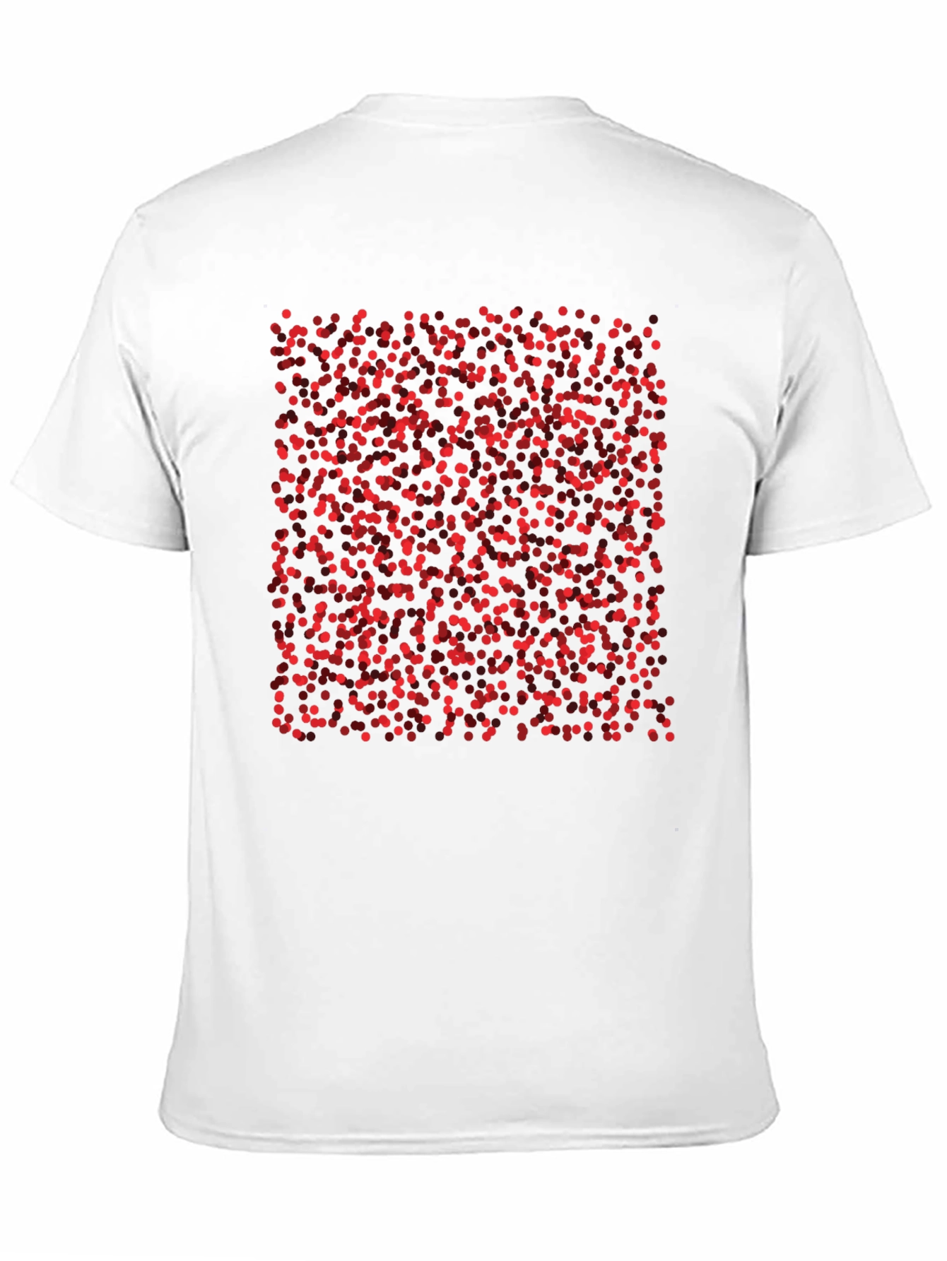 Abstract Red Dots Black T-Shirt
