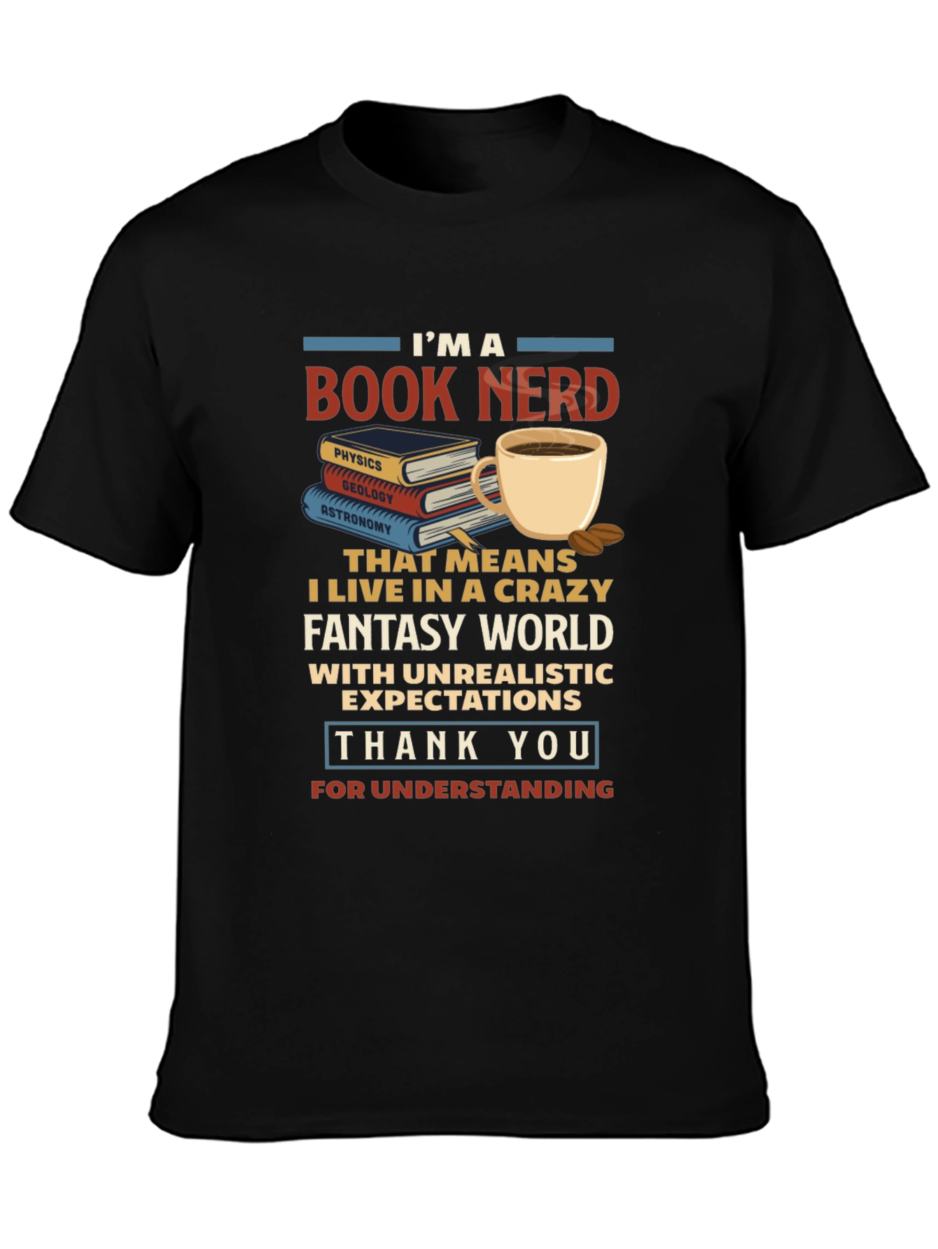 Book Nerd T-Shirt - Crazy Fantasy World