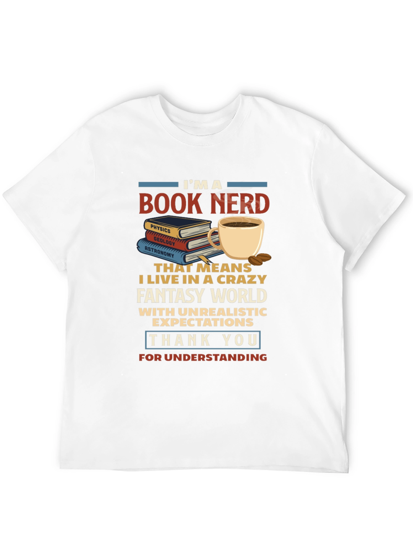Book Nerd T-Shirt - Crazy Fantasy World