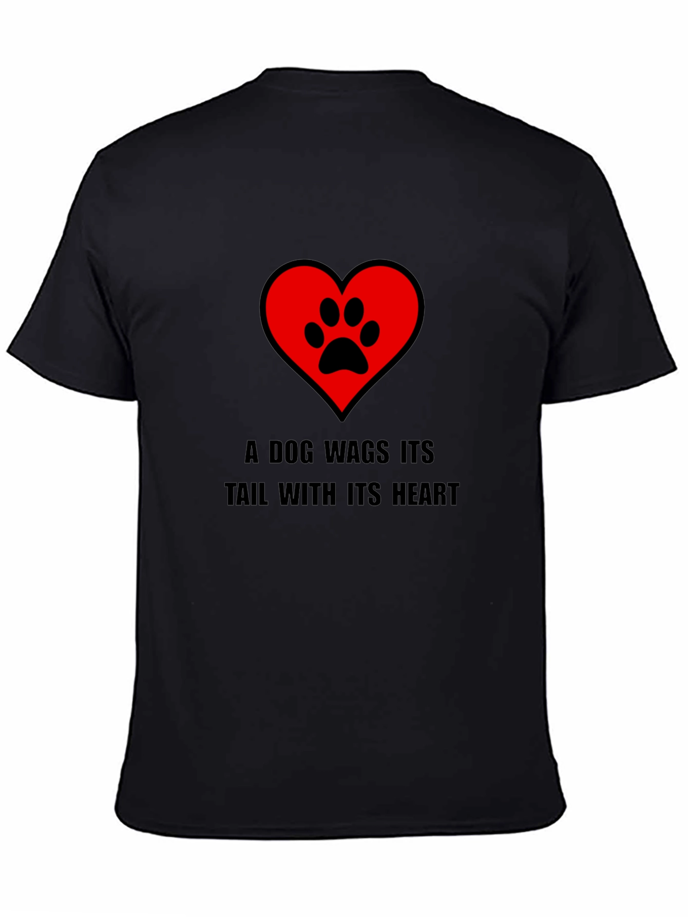 Dog Heart Paw Print Graphic Tee
