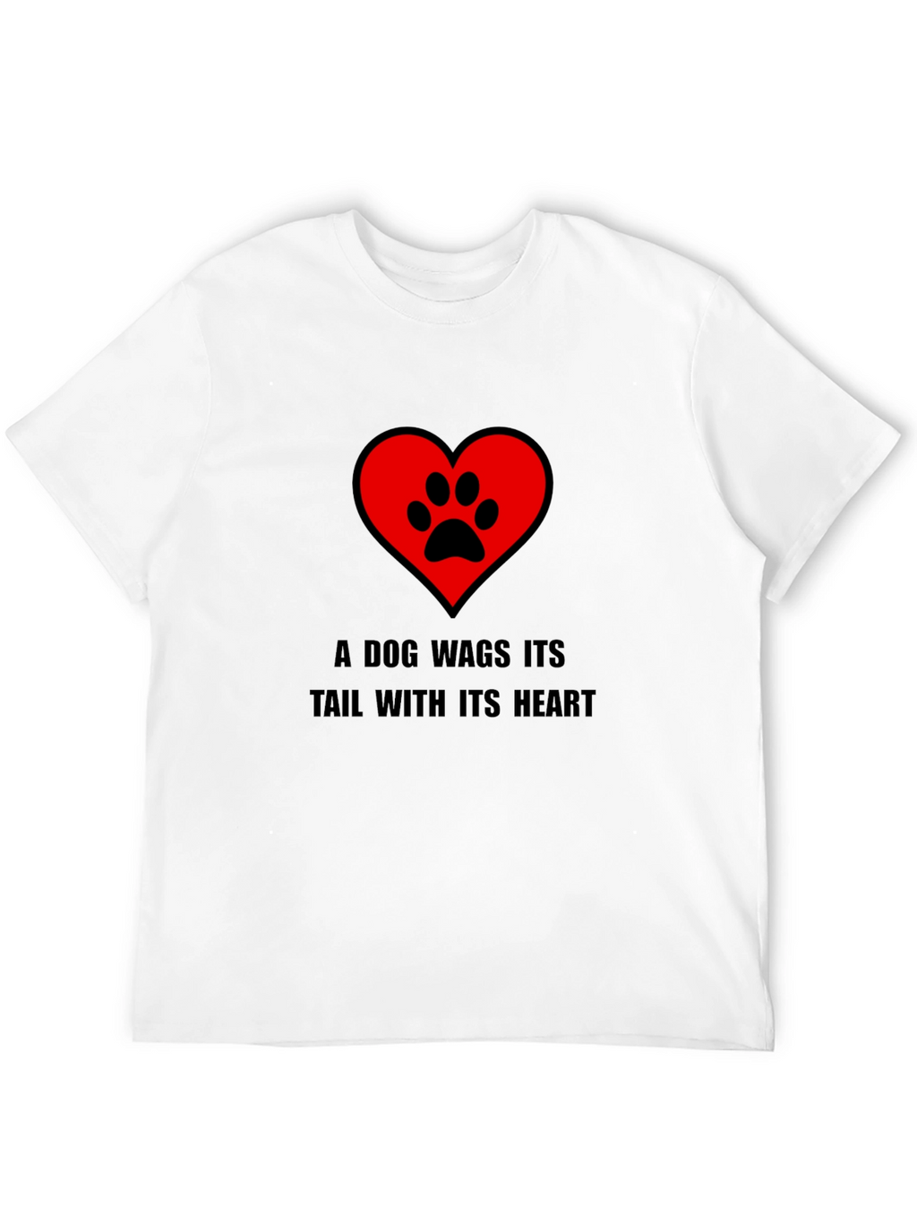 Dog Heart Paw Print Graphic Tee