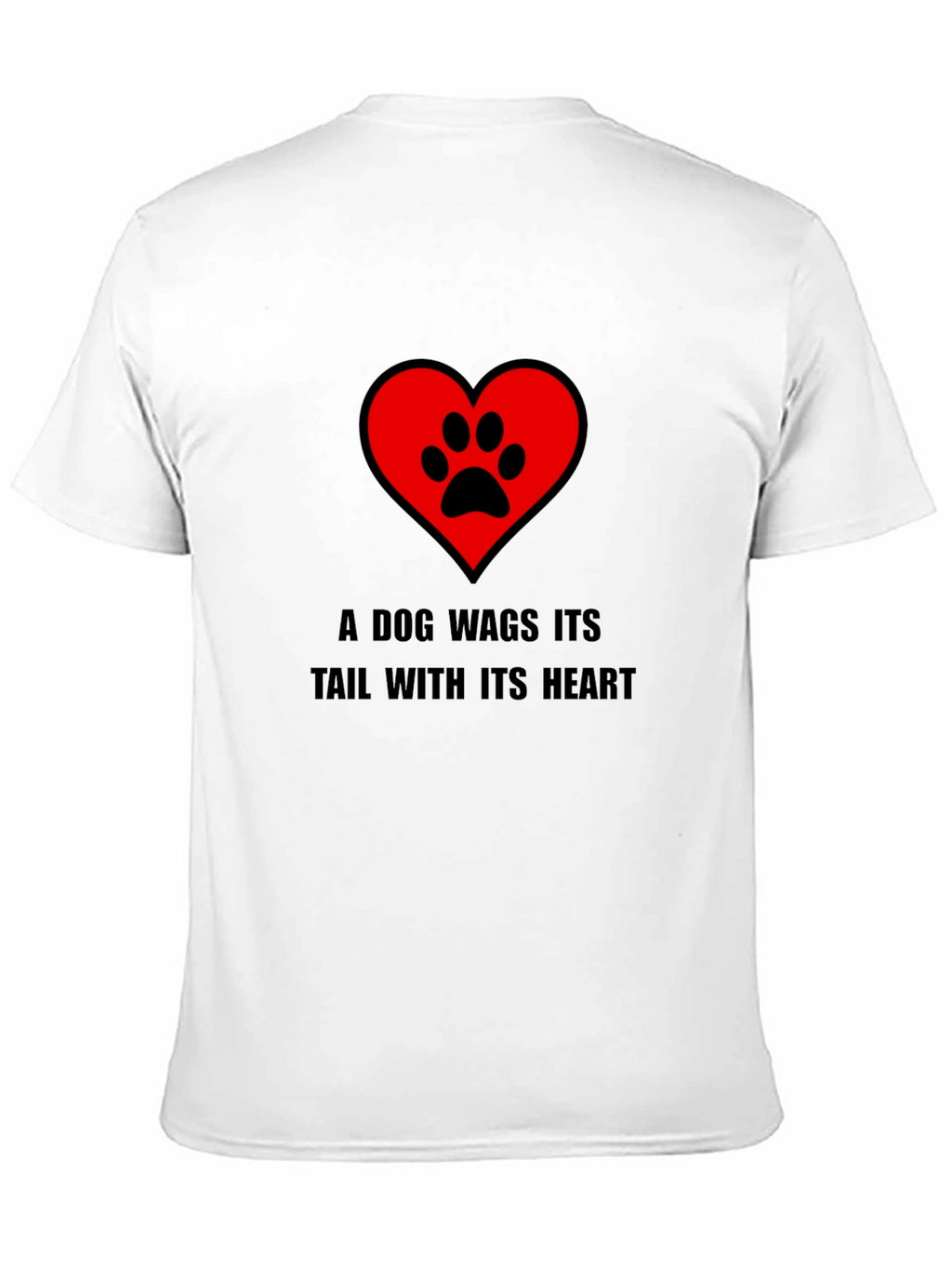 Dog Heart Paw Print Graphic Tee