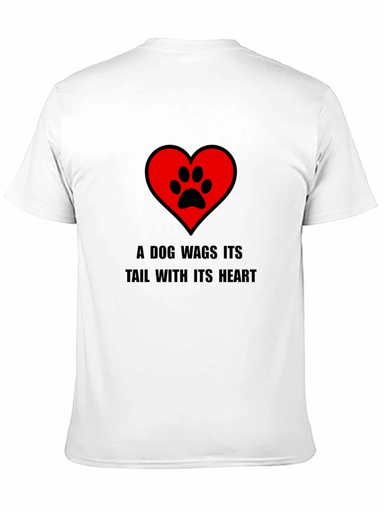 Dog Heart Paw Print Graphic Tee
