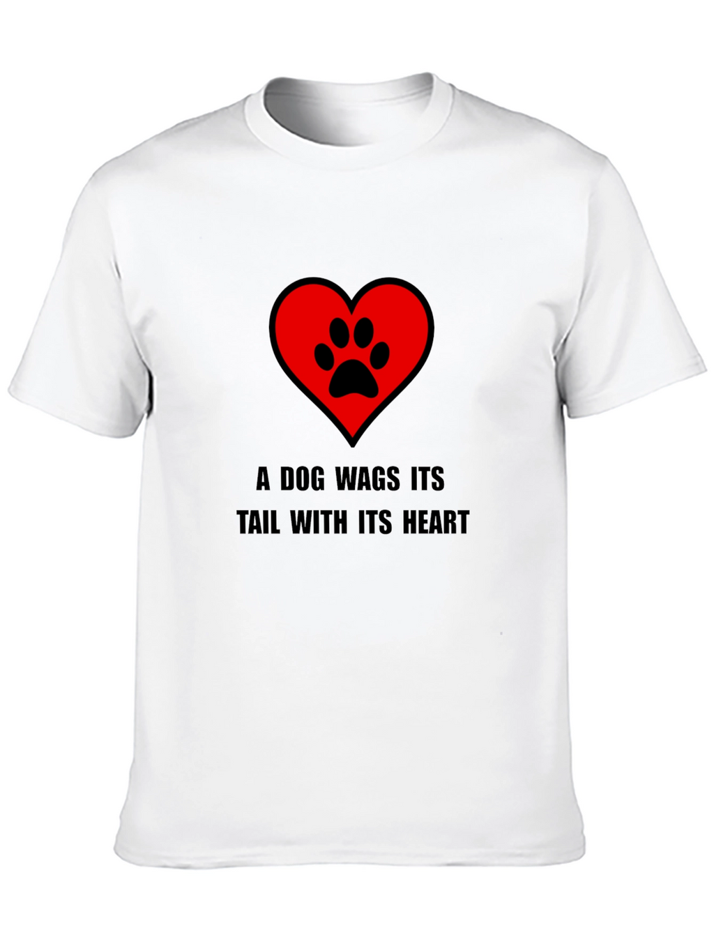 Dog Heart Paw Print Graphic Tee