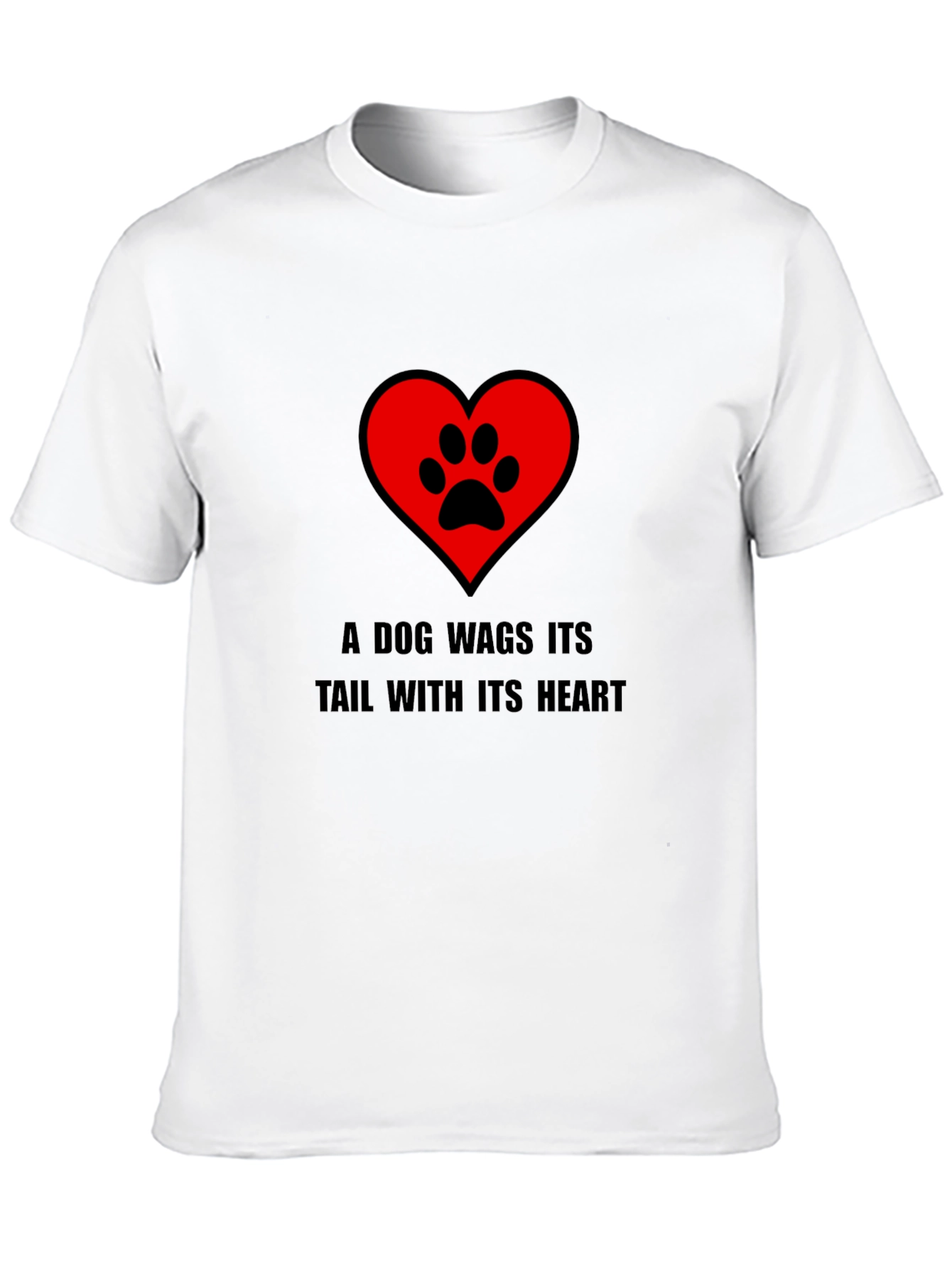Dog Heart Paw Print Graphic Tee