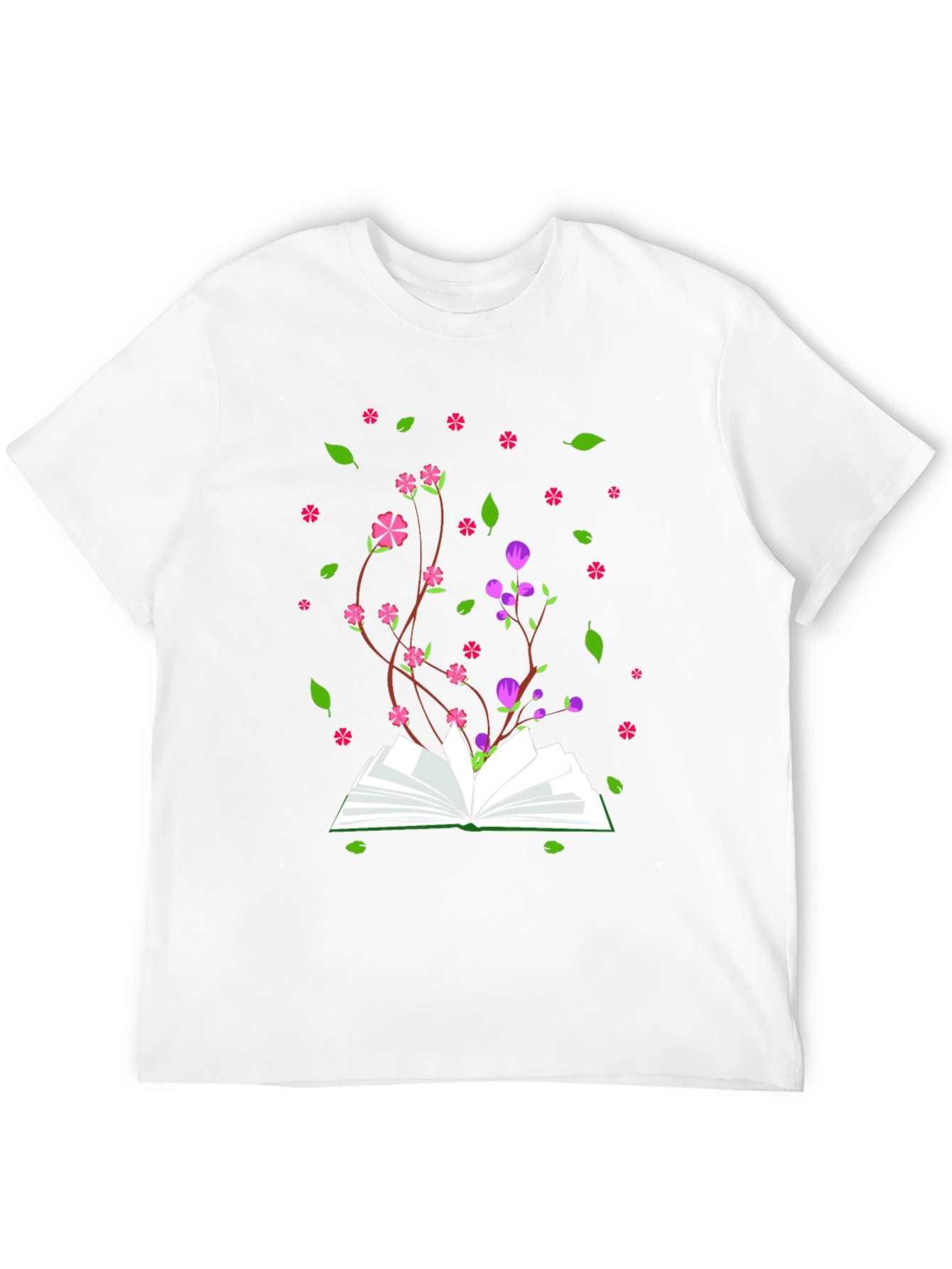 Bookish Bloom Tee - Novelty Floral Book T-Shirt