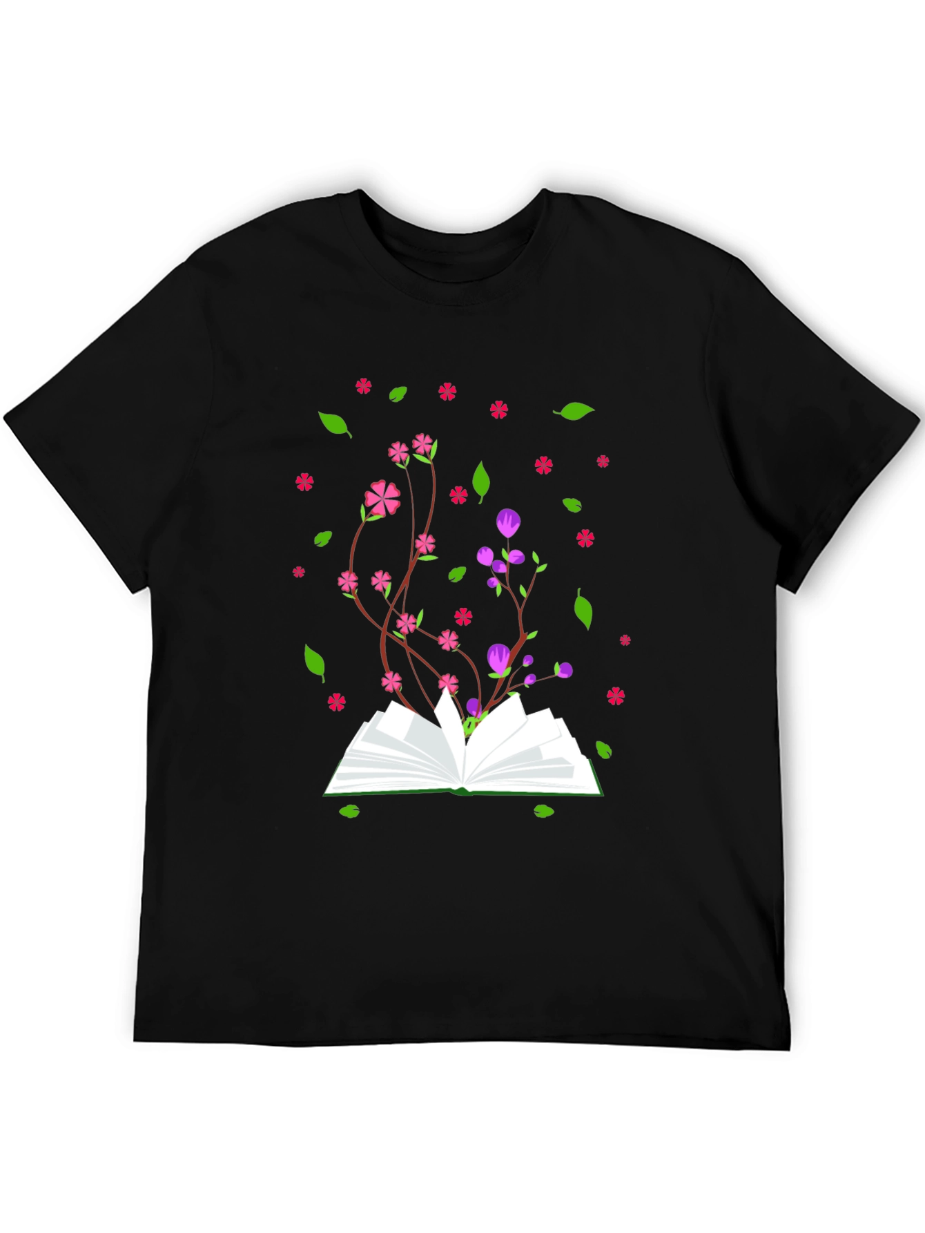 Bookish Bloom Tee - Novelty Floral Book T-Shirt