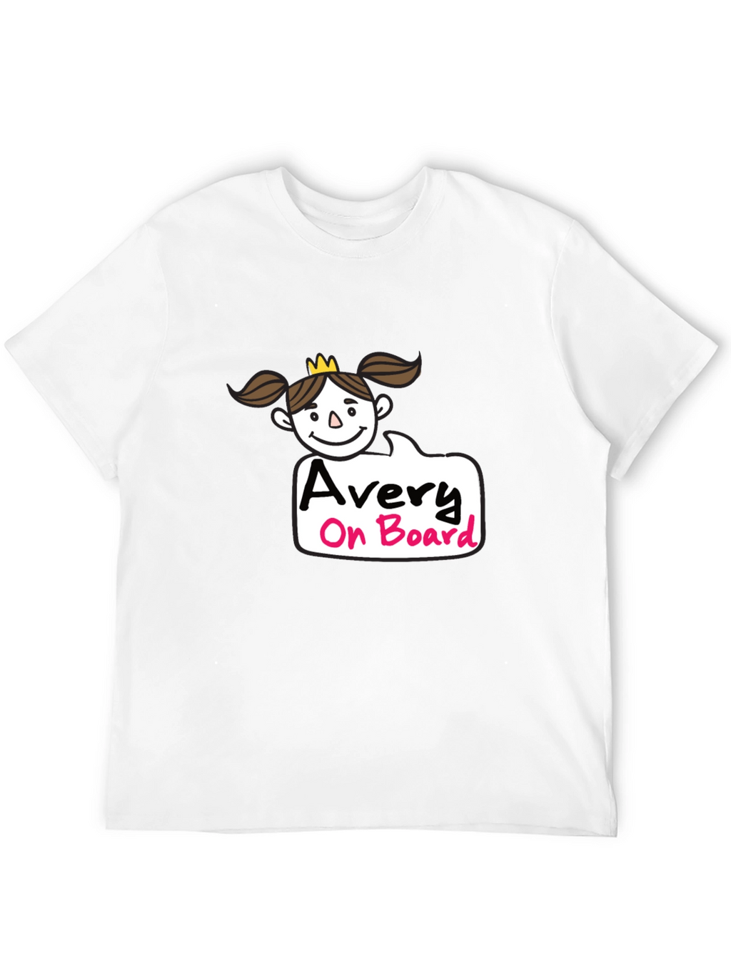 Avery On Board Black Cotton T-Shirt