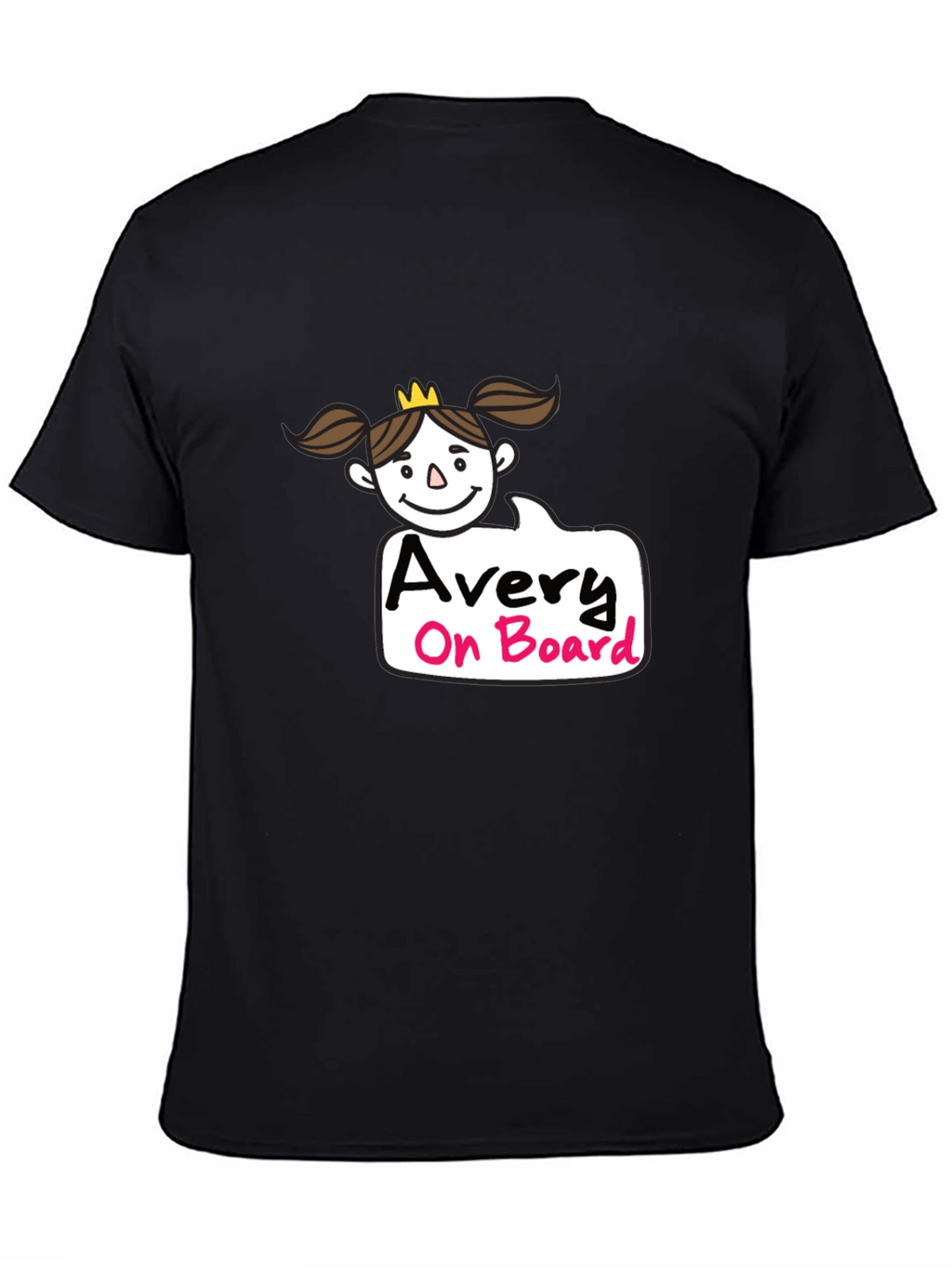 Avery On Board Black Cotton T-Shirt