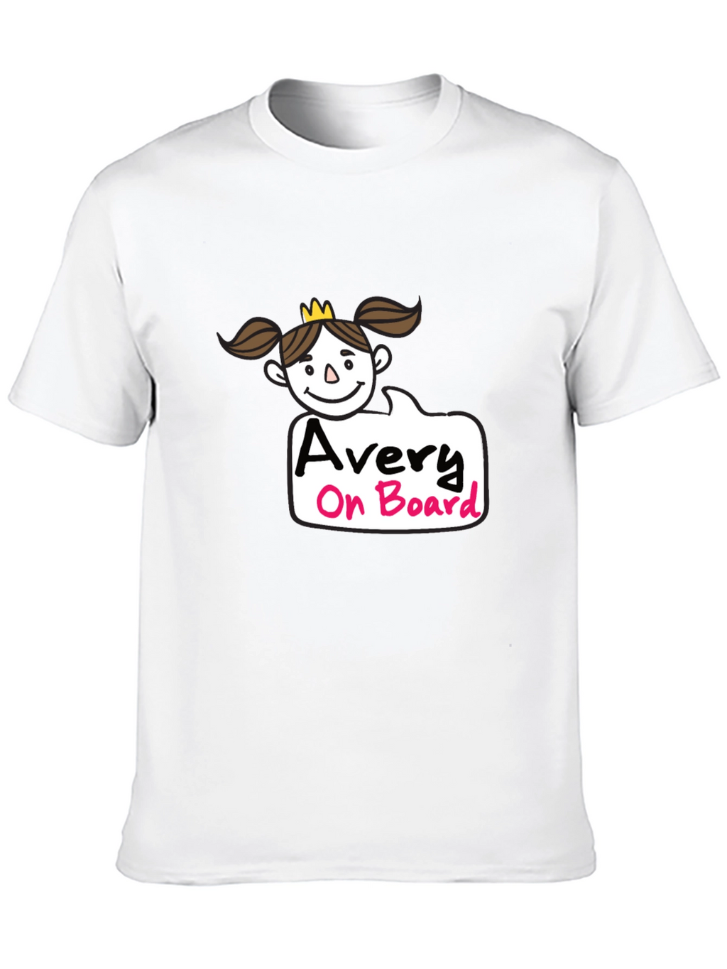 Avery On Board Black Cotton T-Shirt