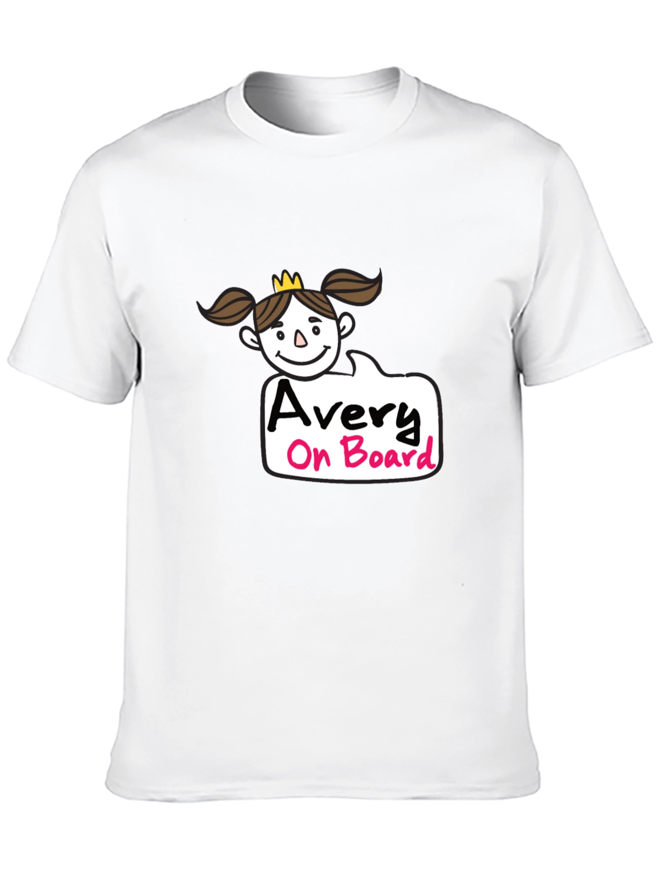 Avery On Board Black Cotton T-Shirt