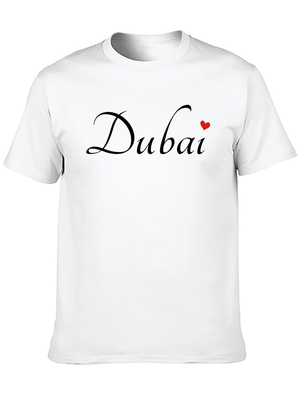 Dubai Heart T-Shirt - Stylish Black Tee