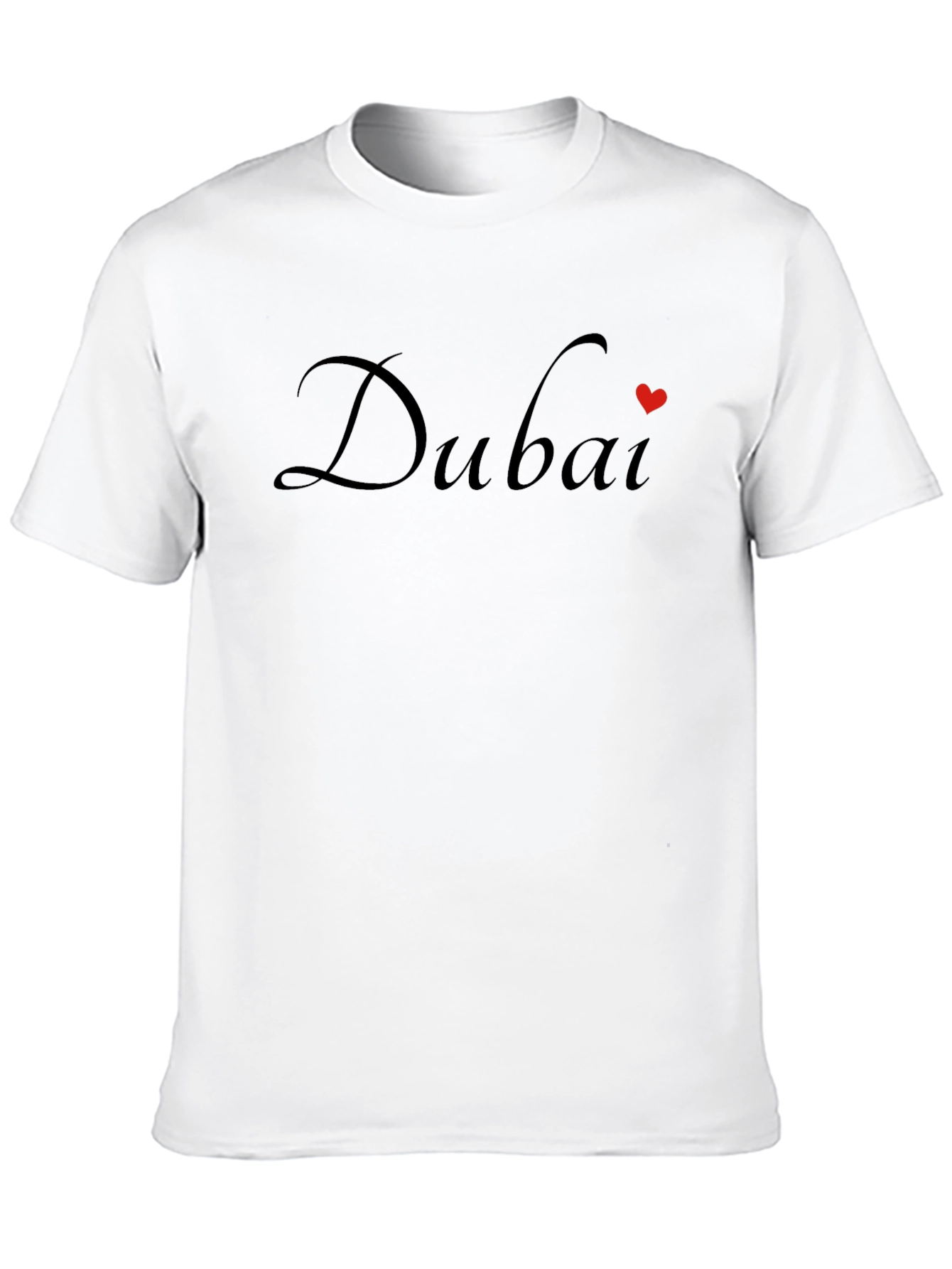 Dubai Heart T-Shirt - Stylish Black Tee