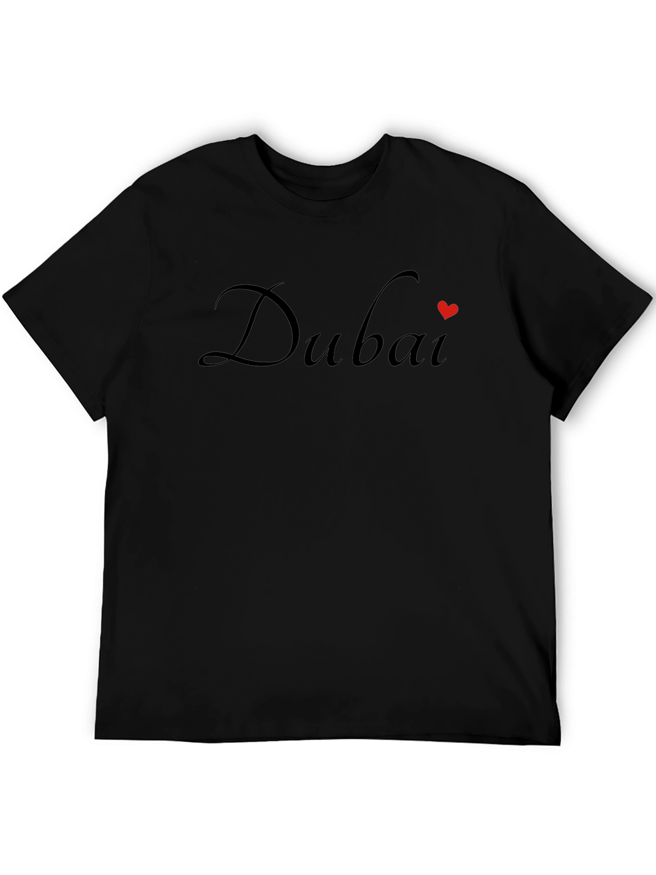 Dubai Heart T-Shirt - Stylish Black Tee