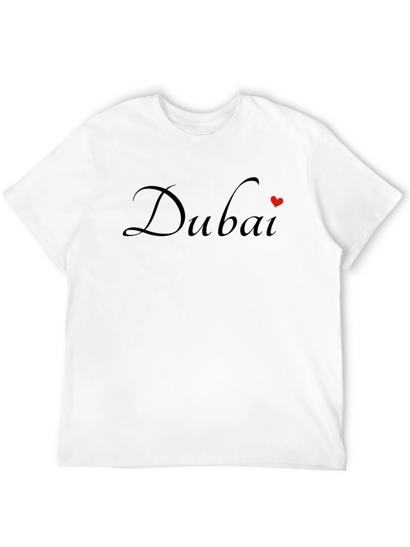 Dubai Heart T-Shirt - Stylish Black Tee