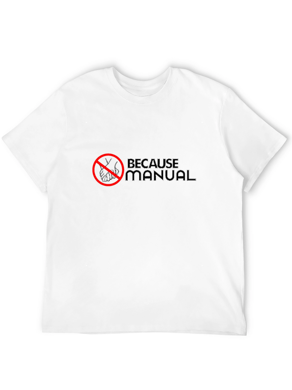 Because Manual Mens Black Graphic Tee