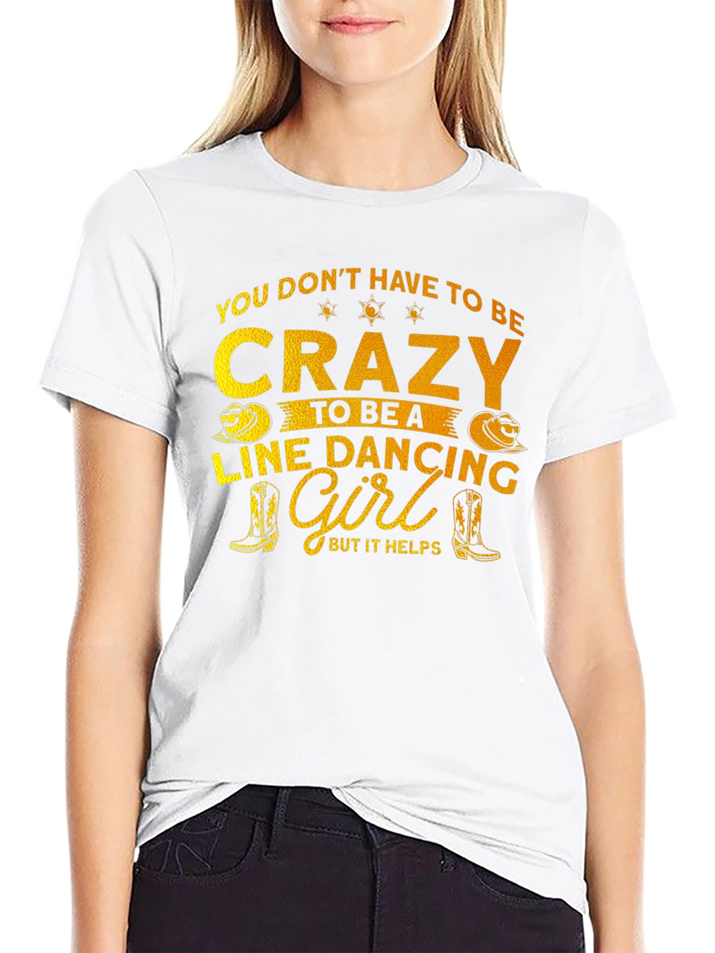 Crazy Line Dancing Girl T-Shirt